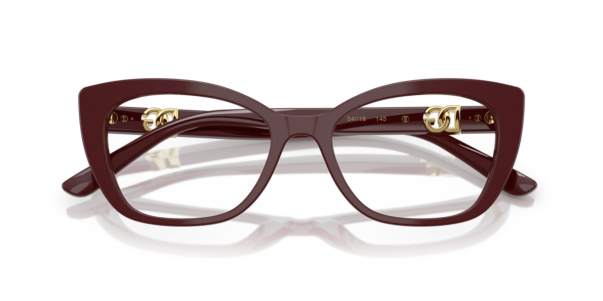 Dolce & Gabbana DG3398 3091 Montature da vista Acetato Rosso Cat Eye Normale - immagine 2