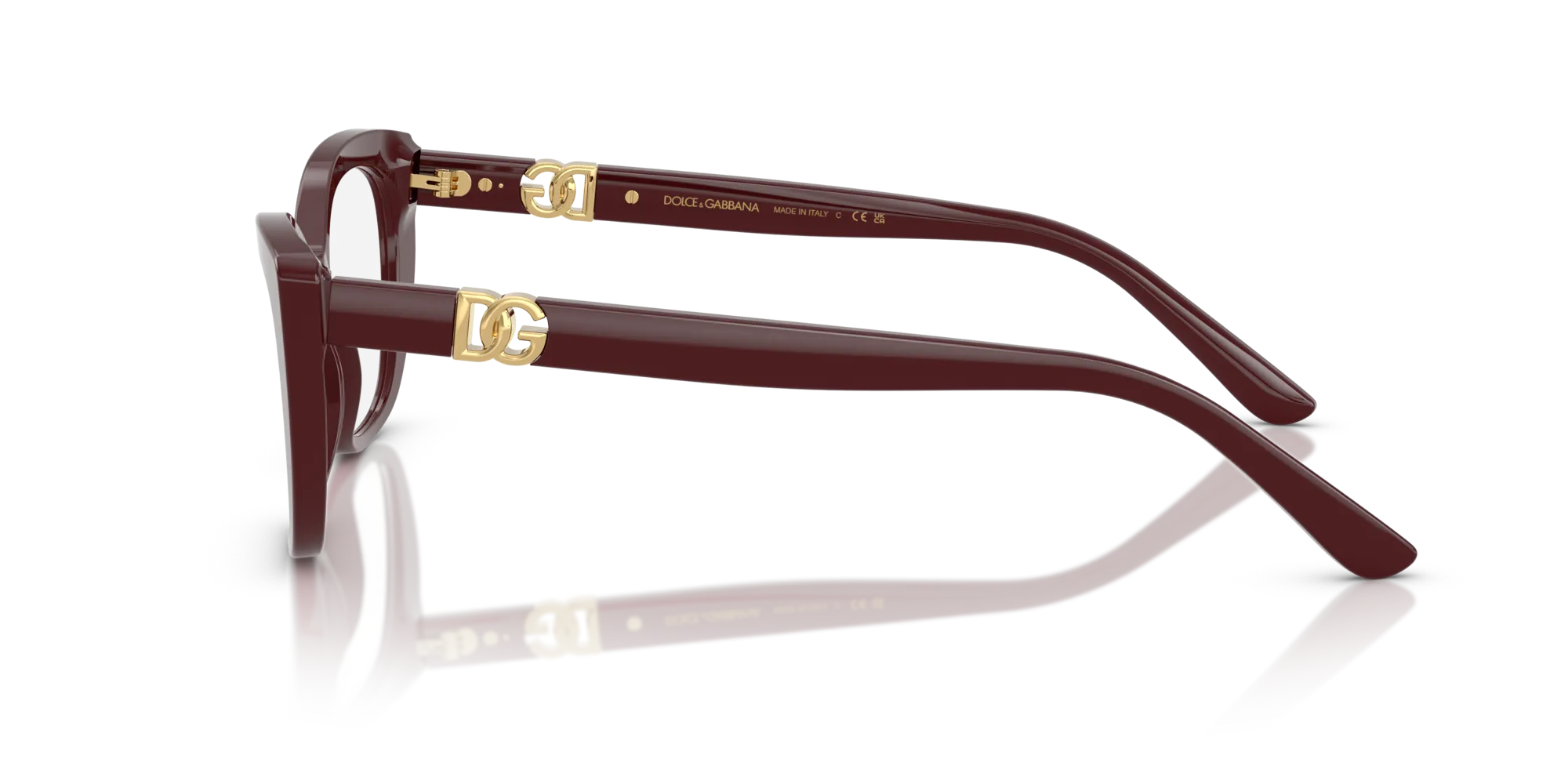 Dolce & Gabbana DG3398 3091 Montature da vista Acetato Rosso Cat Eye Normale - immagine 4
