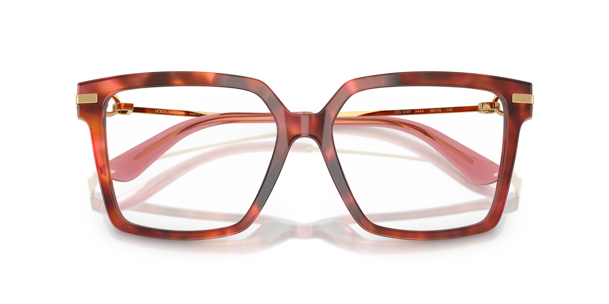 Dolce & Gabbana DG3397 3444 Montature da vista Acetato Tartaruga Squadrata Normale - immagine 2