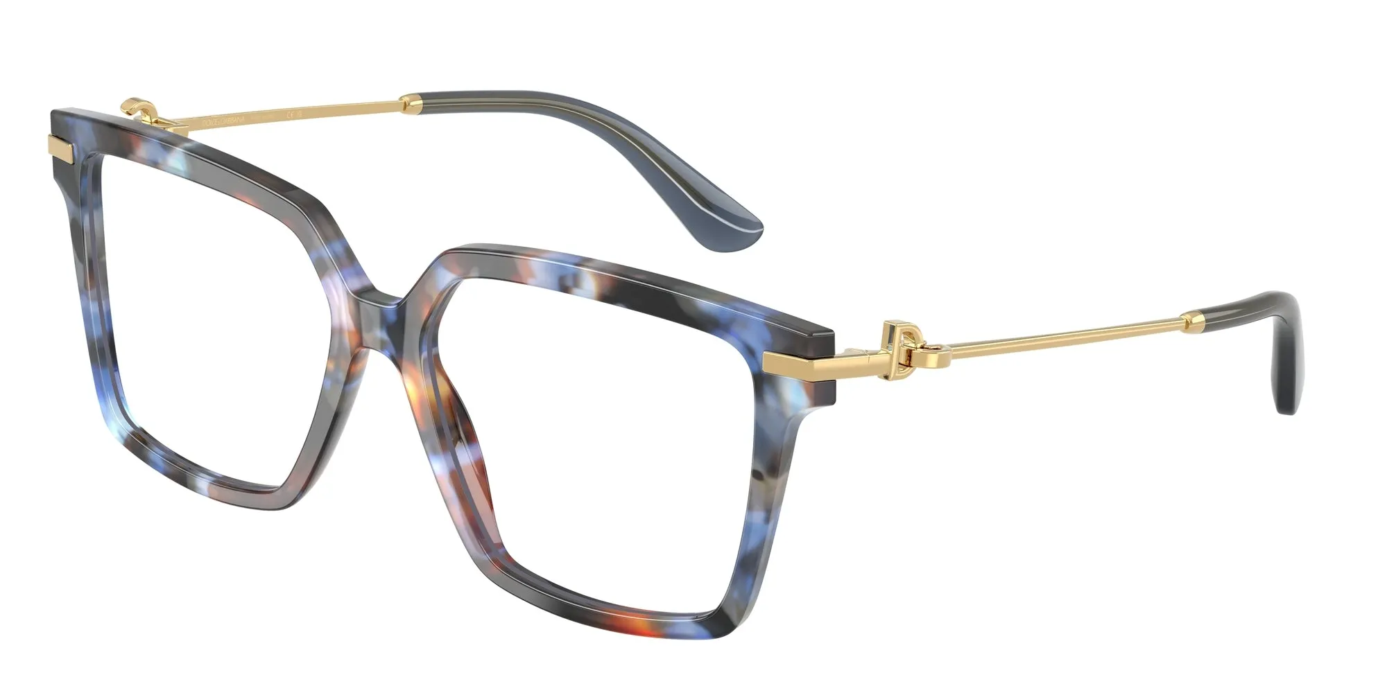Dolce & Gabbana DG3397 3443 Montature da vista Acetato Blu Trasparente Squadrata Normale - immagine 1