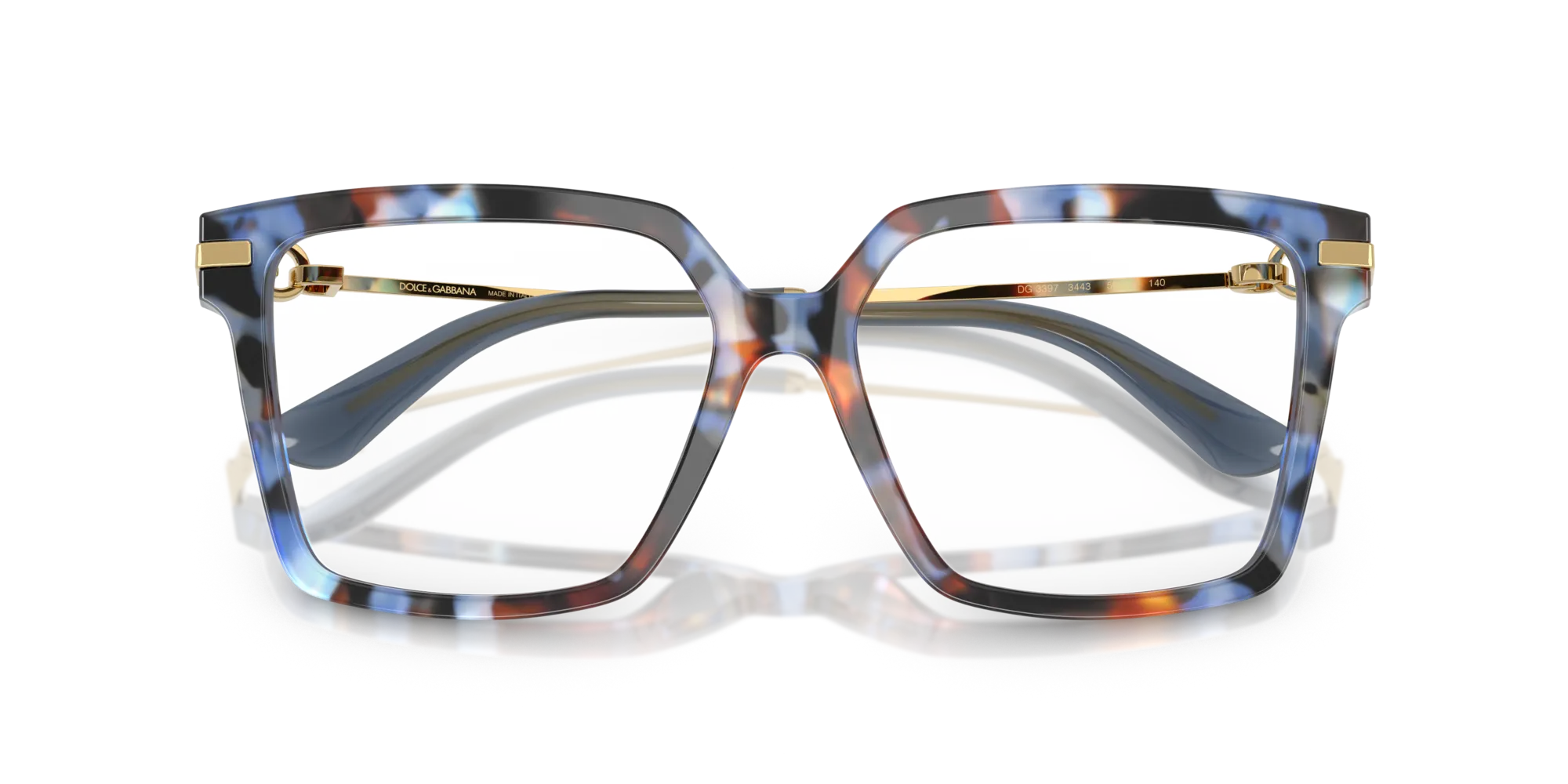 Dolce & Gabbana DG3397 3443 Montature da vista Acetato Blu Trasparente Squadrata Normale - immagine 2
