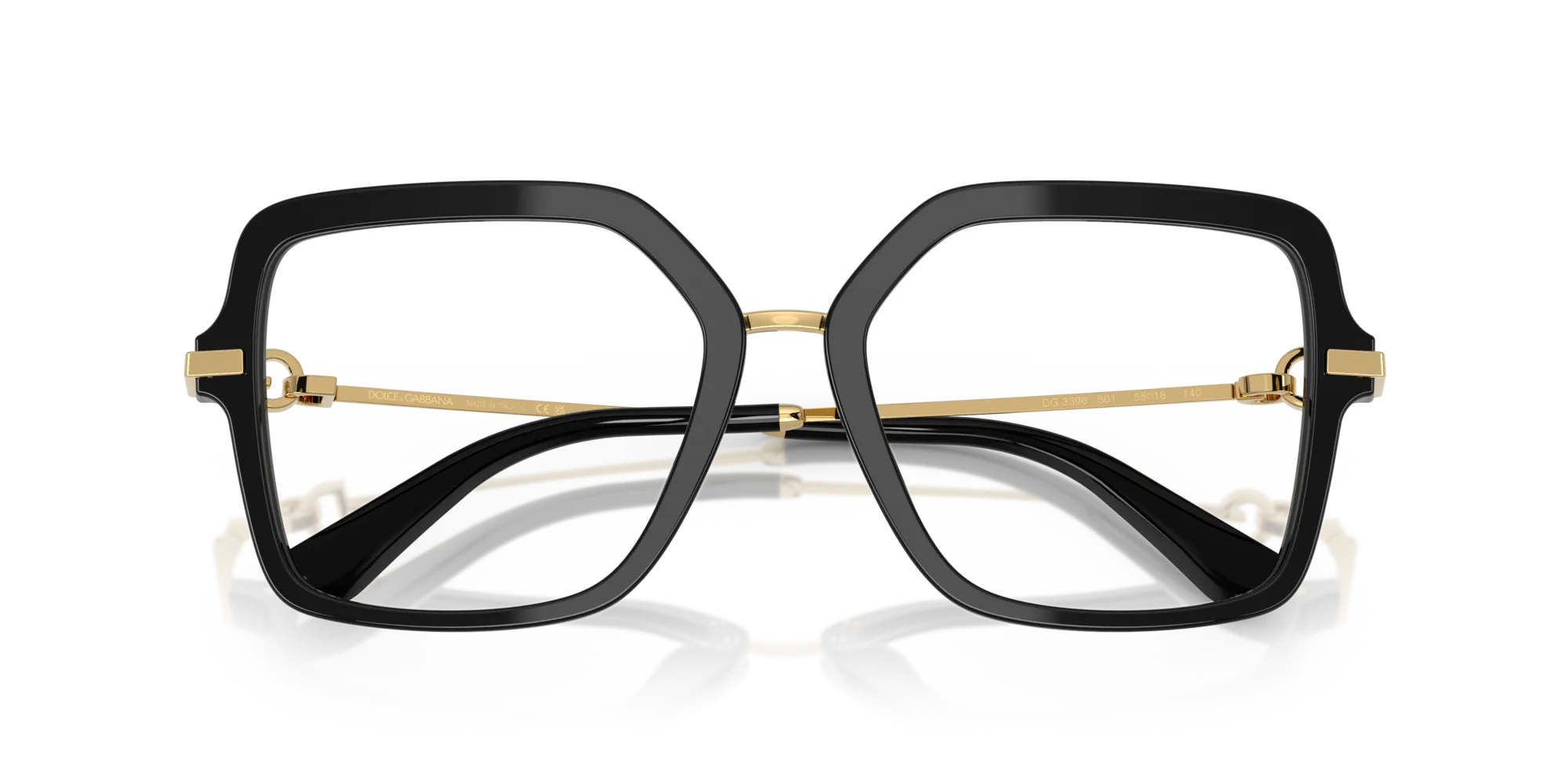 Dolce & Gabbana DG3396 501 Montature da vista Acetato Nero Squadrata Normale - immagine 2