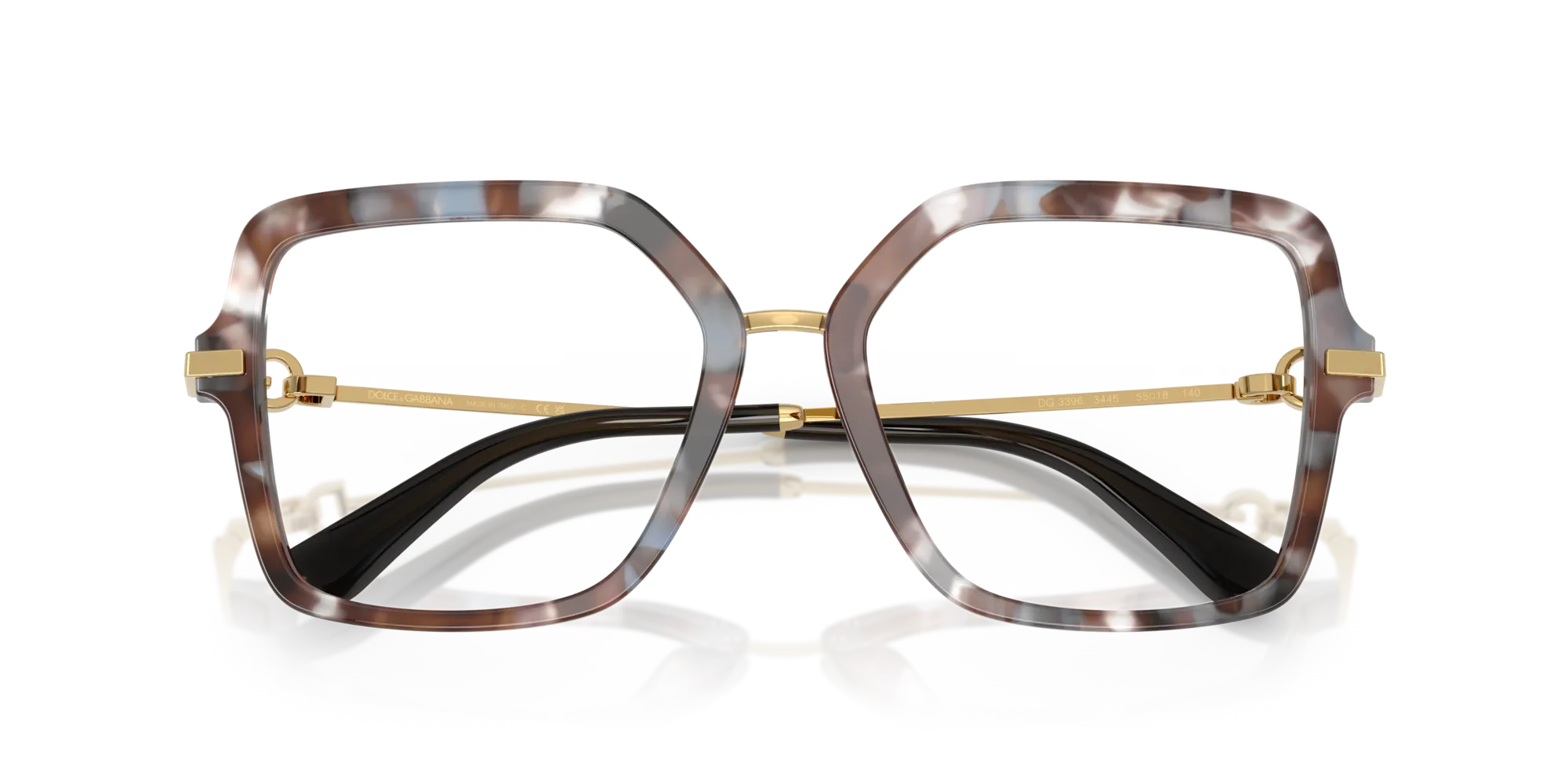 Dolce & Gabbana DG3396 3445 Montature da vista Acetato Tartaruga Trasparente Squadrata Normale - immagine 2