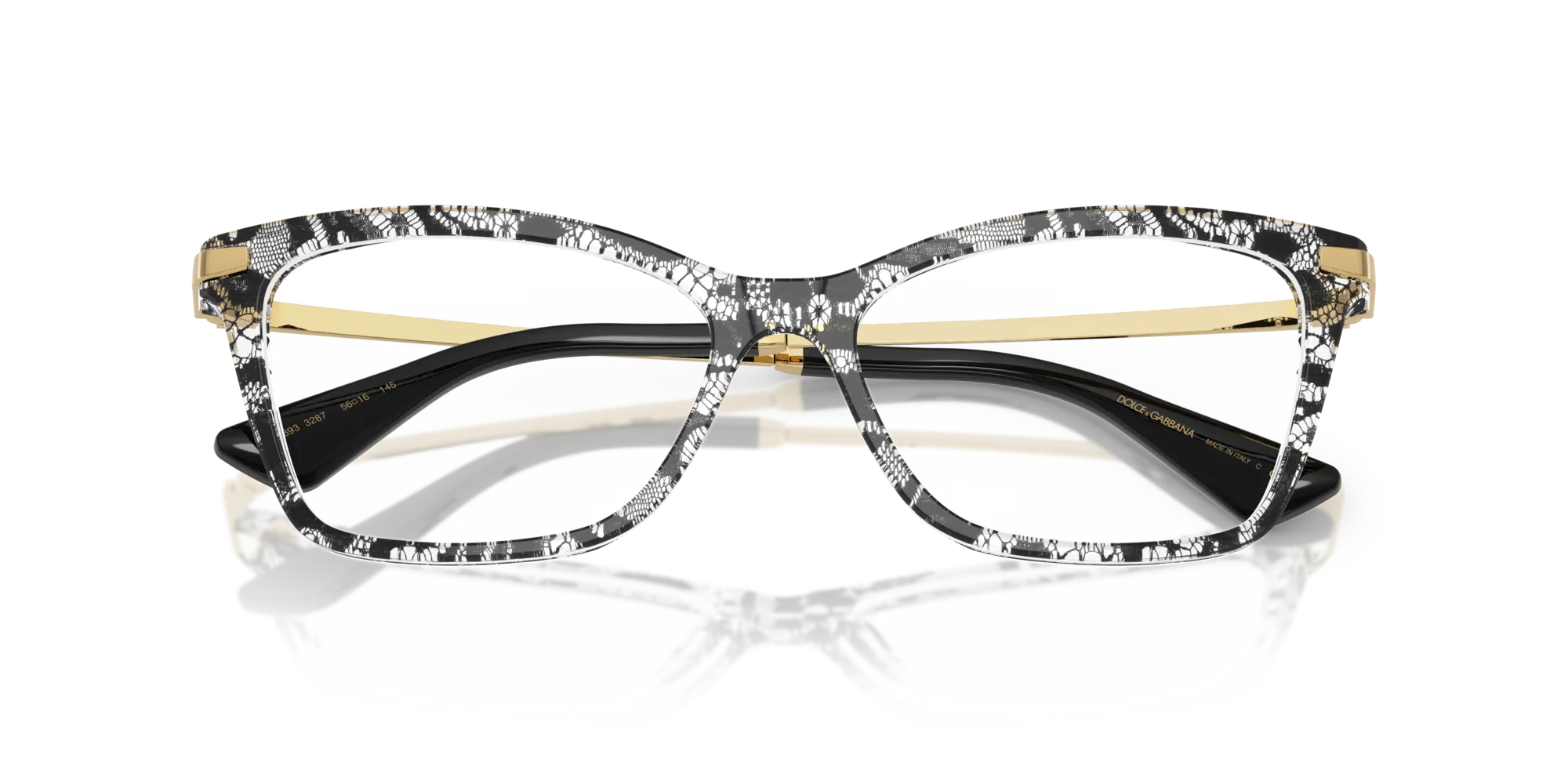 Dolce & Gabbana DG3393 3287 Montature da vista Acetato Nero Squadrata Normale - immagine 2