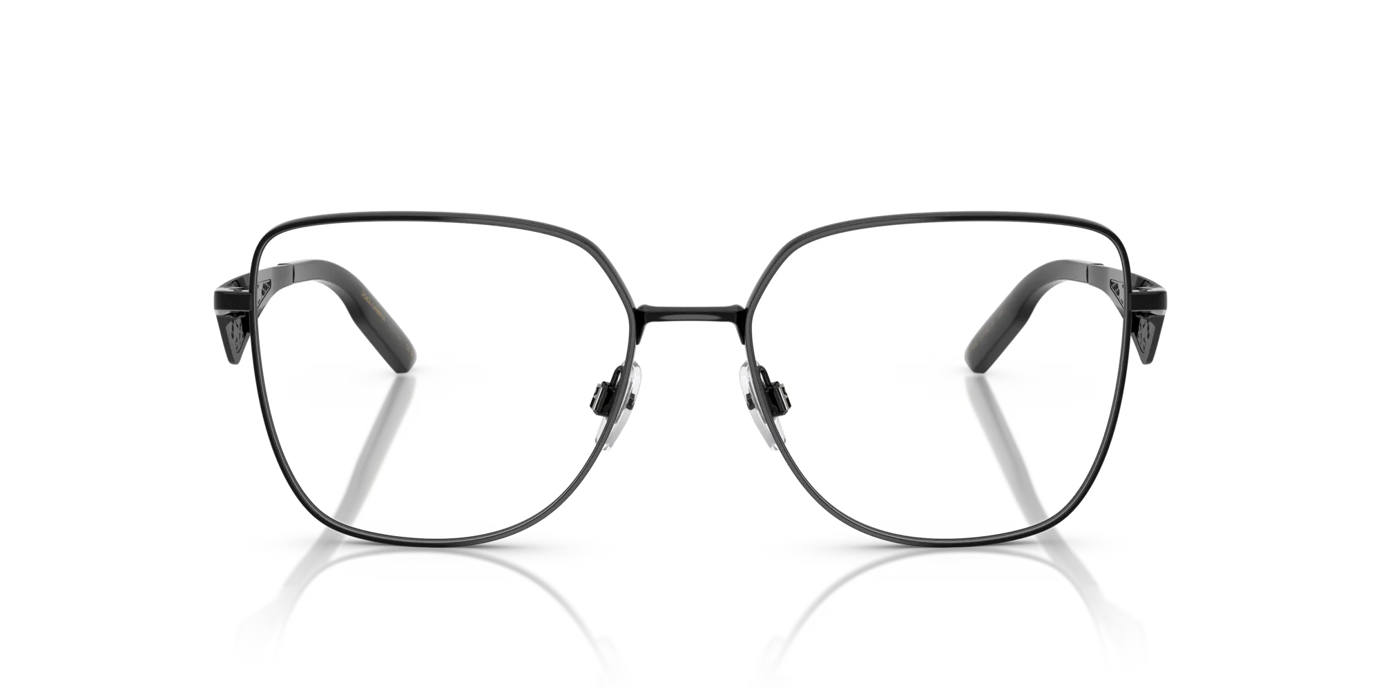 Dolce & Gabbana DG1358 01 Montature da vista Metallo Nero Trasparente Squadrata Normale - immagine 3
