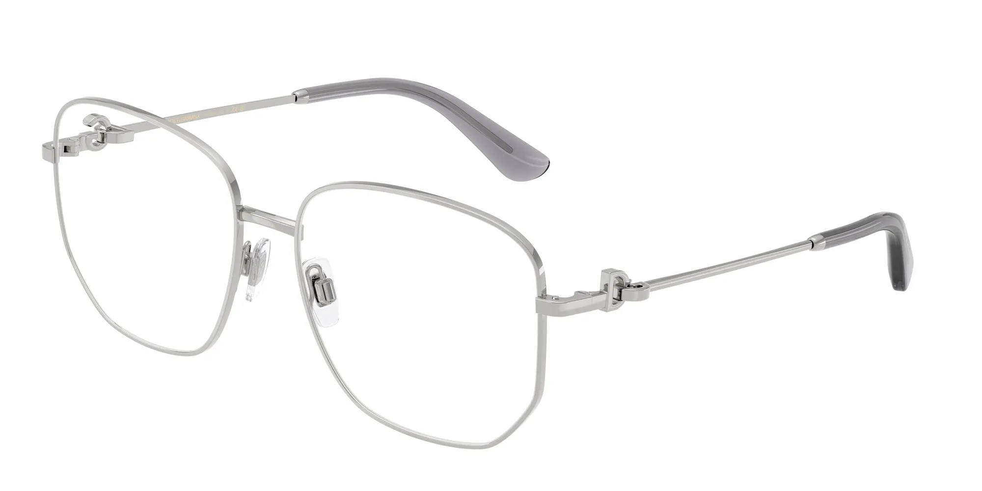 Dolce & Gabbana DG1356 05 Montature da vista Acciaio Argento Trasparente Pantos Normale - immagine 1