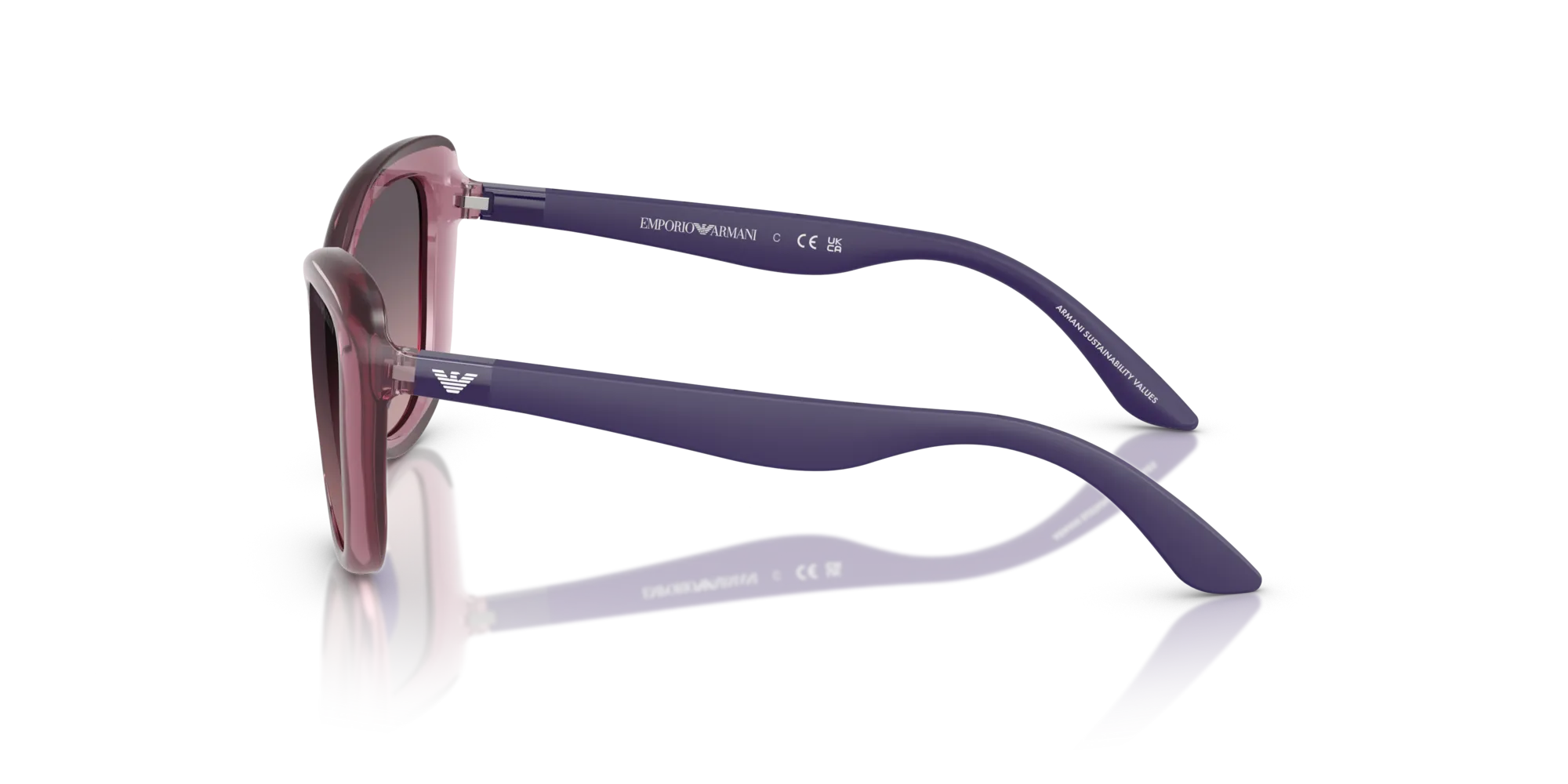 Emporio Armani EK4004 537646 Occhiali da sole bambino Iniettato Viola Rosa Farfalla Normale Sfumato - immagine 4