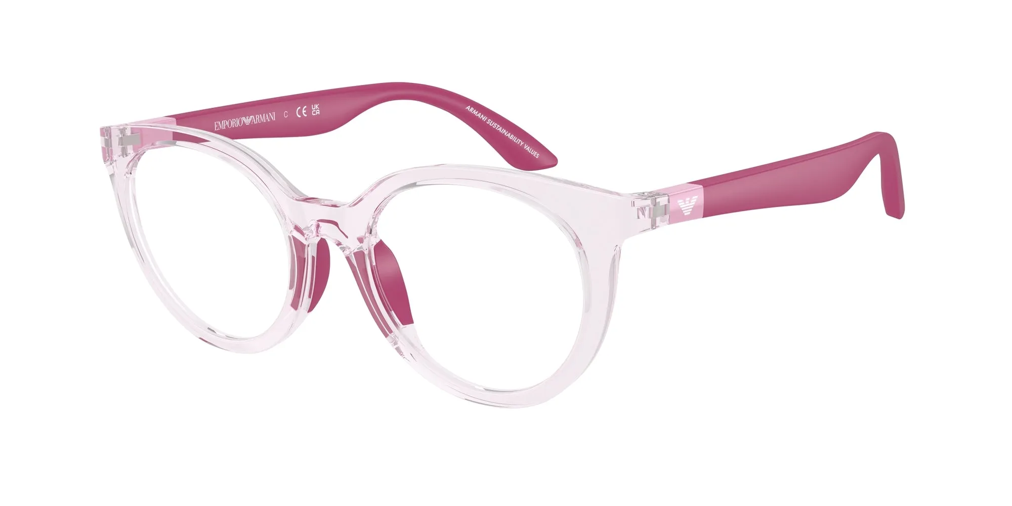Emporio Armani EK3007 6139 Montature da vista bambino Iniettato Rosa Pantos Normale - immagine 1