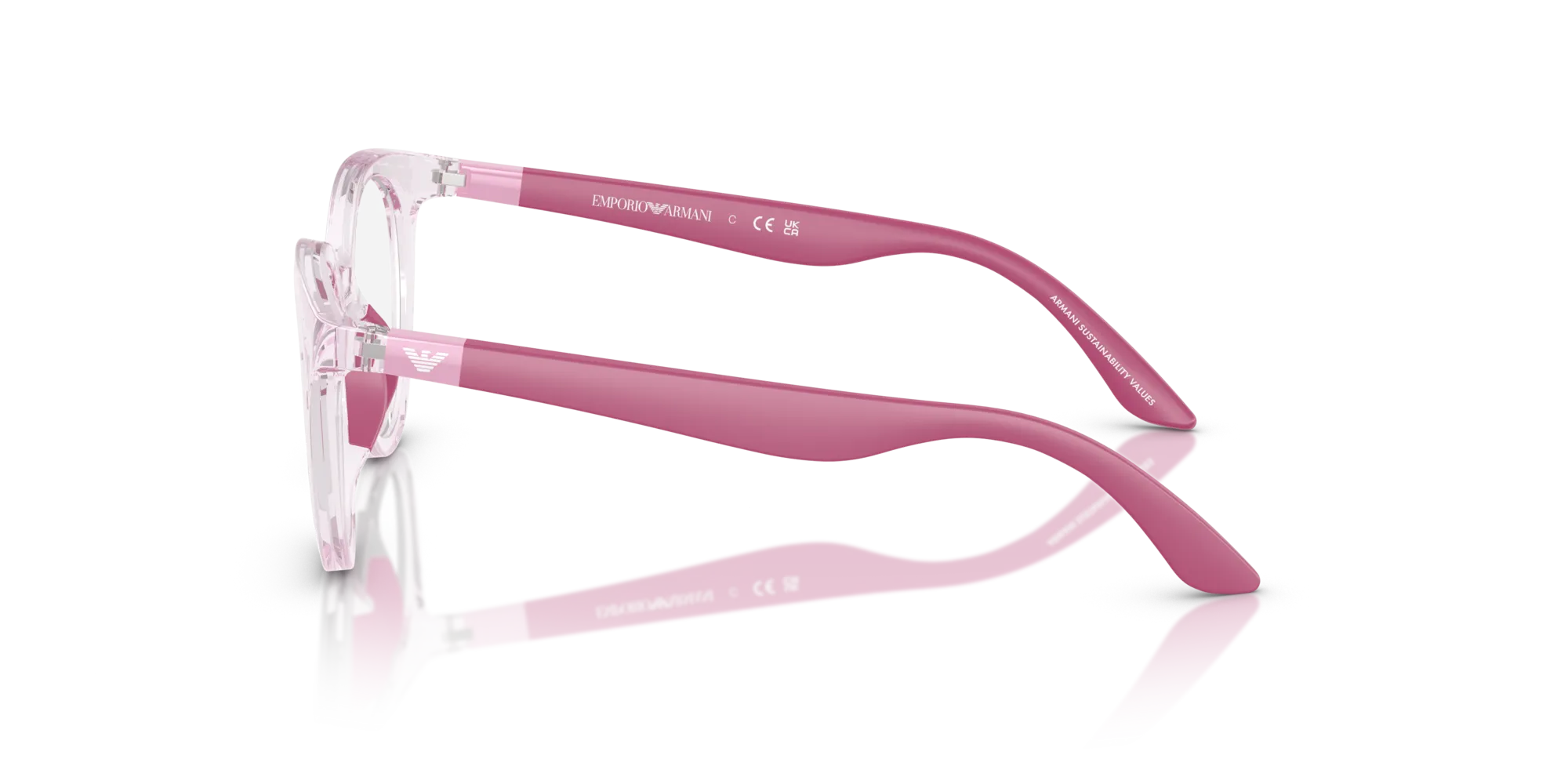 Emporio Armani EK3007 6139 Montature da vista bambino Iniettato Rosa Pantos Normale - immagine 4