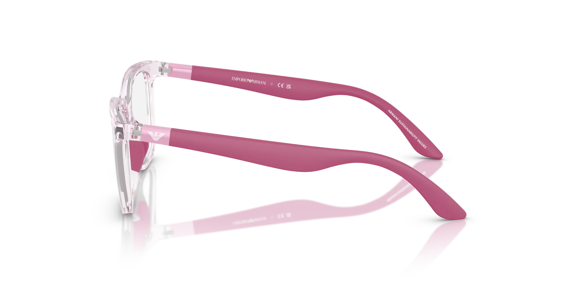 Emporio Armani EK3006 6139 Montature da vista Iniettato Rosa Pillow Normale - immagine 4