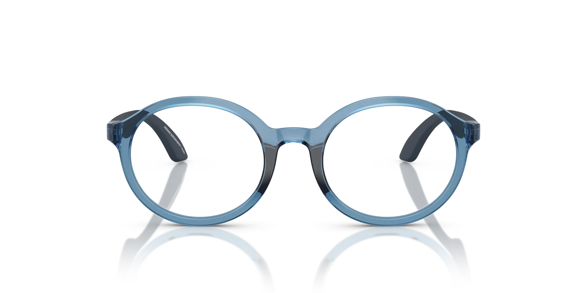 Emporio Armani EK3005 6210 Montature da vista Iniettato Blu Rotonda Normale - immagine 3