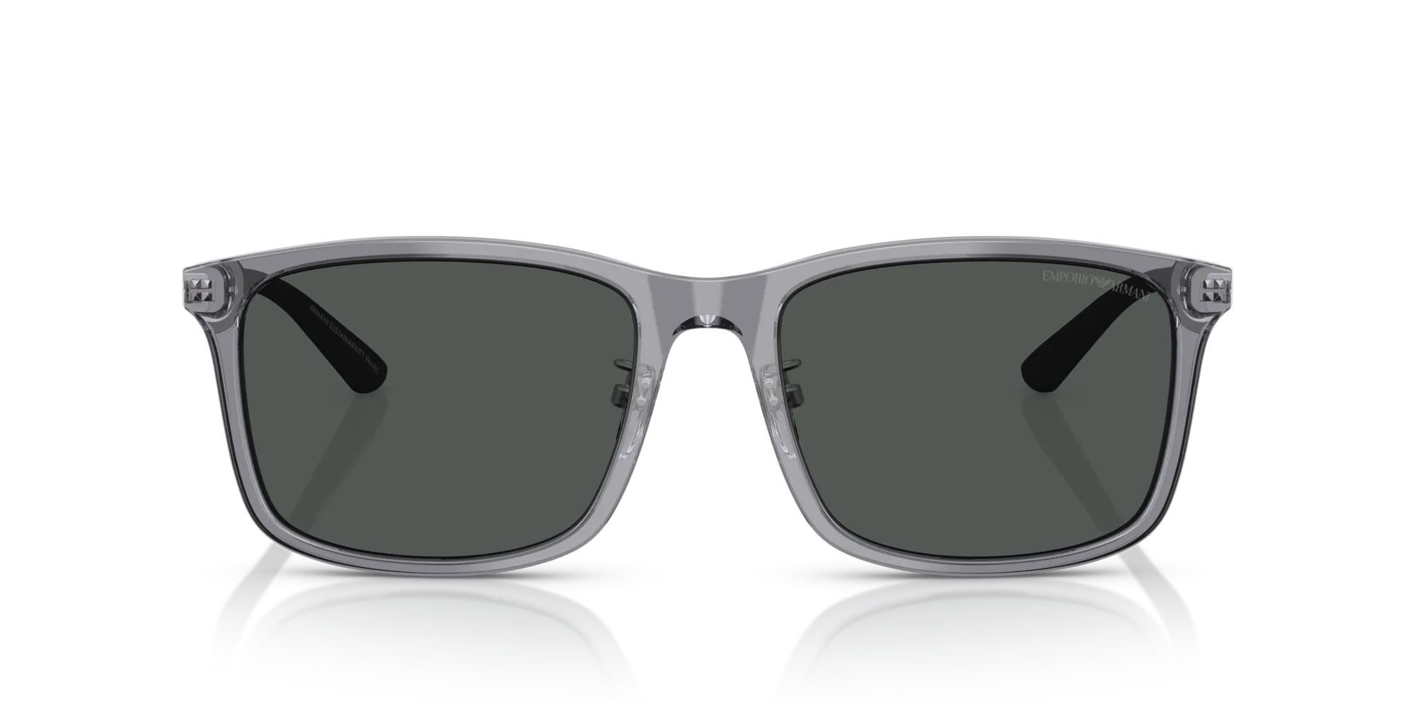 Emporio Armani EA4241D 620687 Occhiali da sole Acetato Grigio Grigio Squadrata Normale - immagine 3