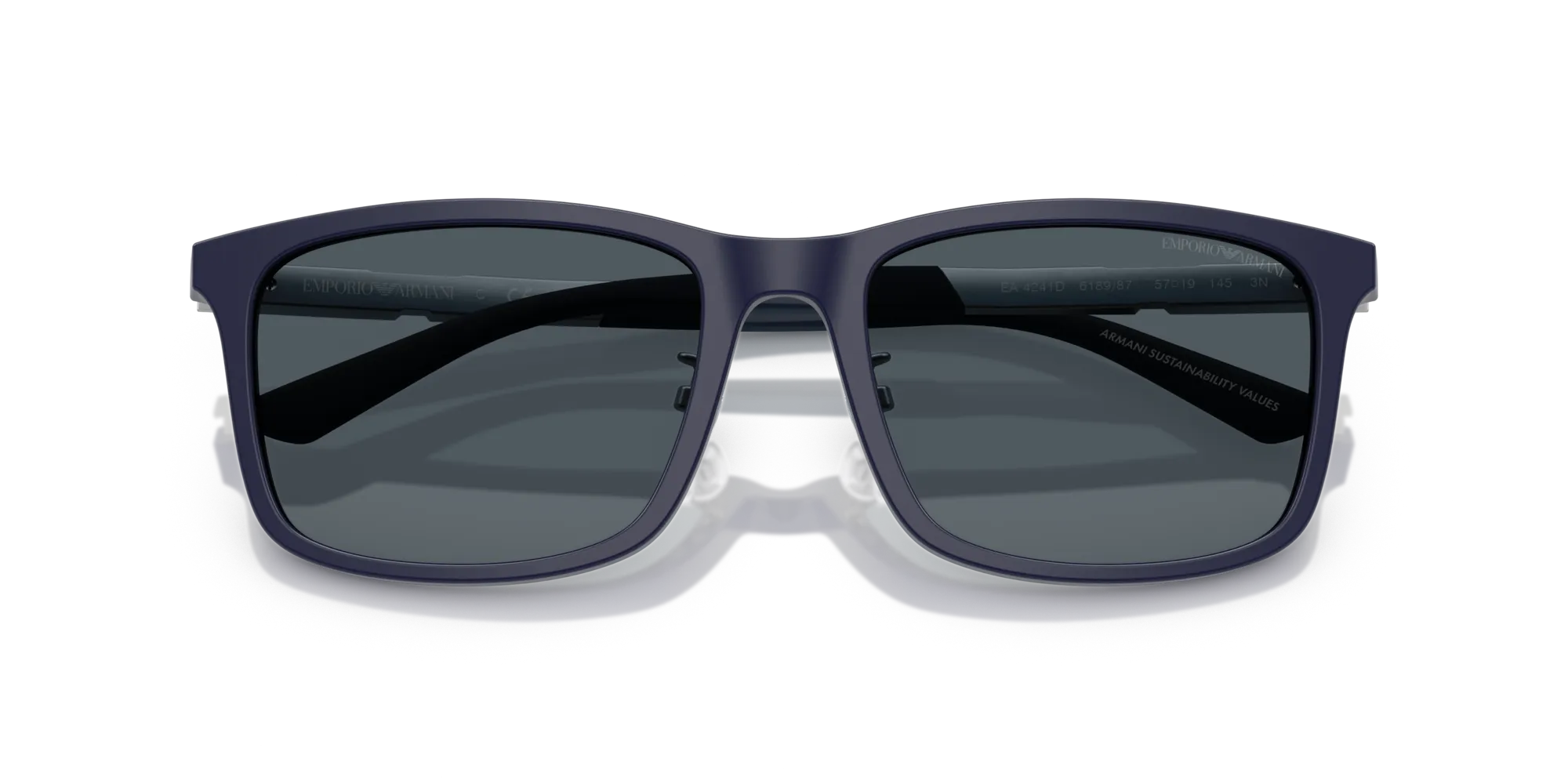 Emporio Armani EA4241D 618987 Occhiali da sole Acetato Blu Blu Squadrata Normale - immagine 2