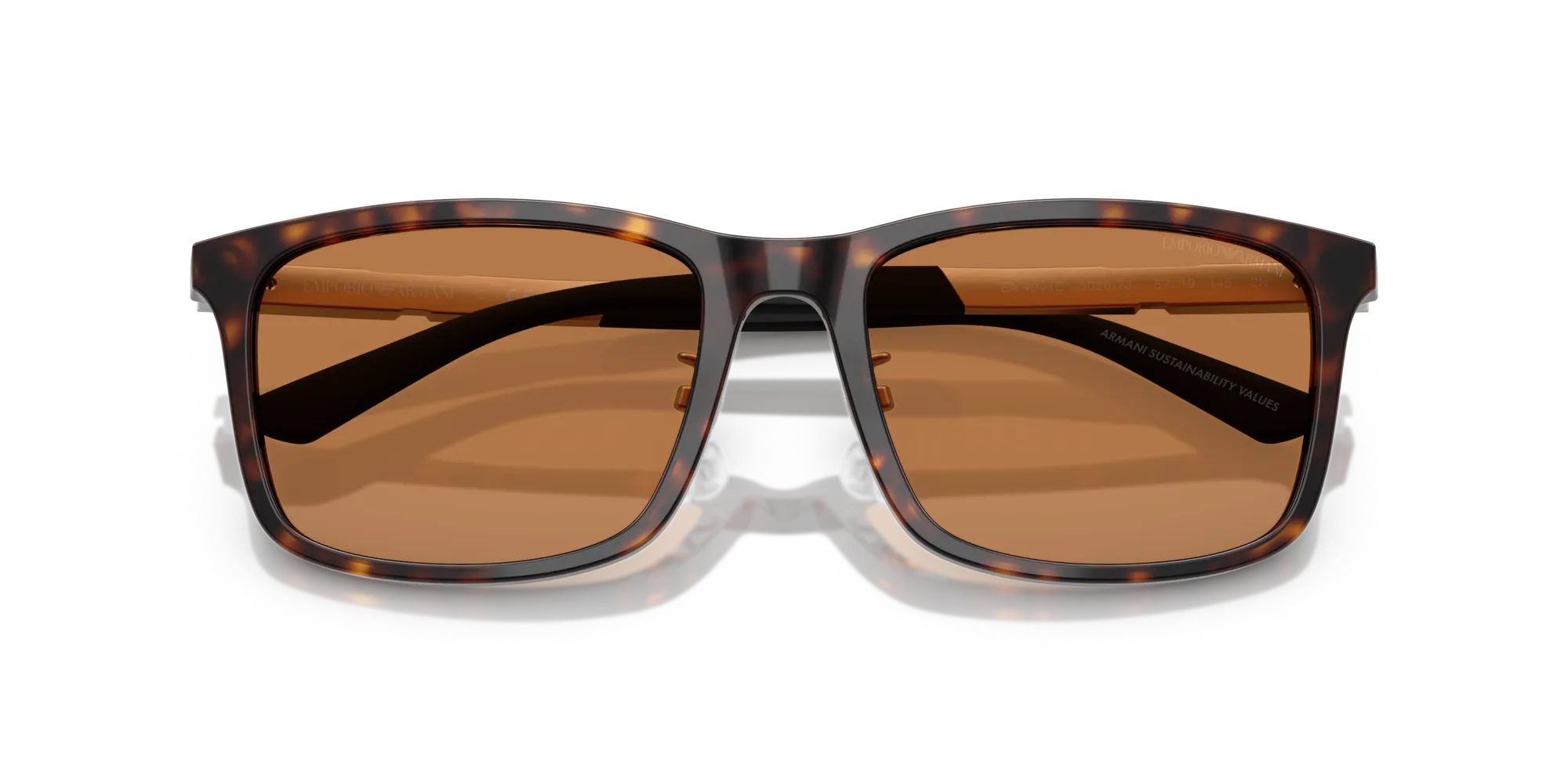 Emporio Armani EA4241D 502673 Occhiali da sole Acetato Tartaruga Marrone Squadrata Normale - immagine 2