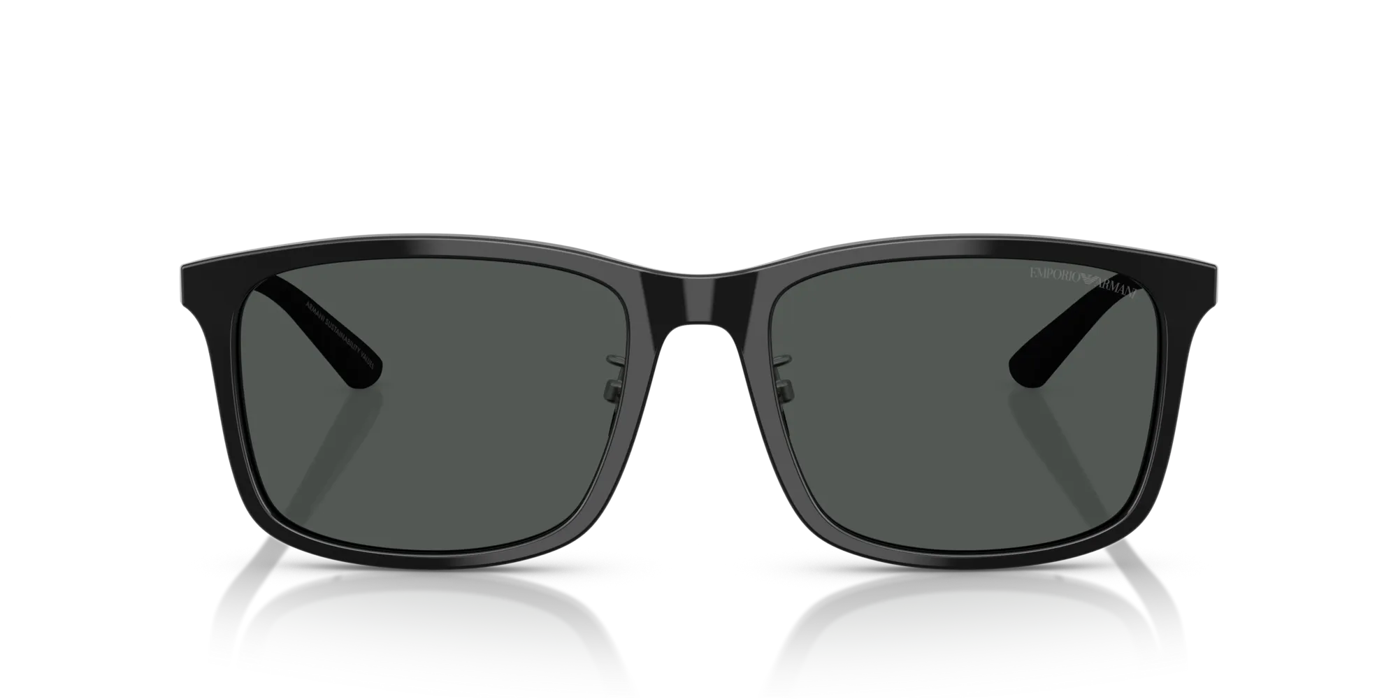 Emporio Armani EA4241D 501787 Occhiali da sole Acetato Nero Grigio Squadrata Normale - immagine 3