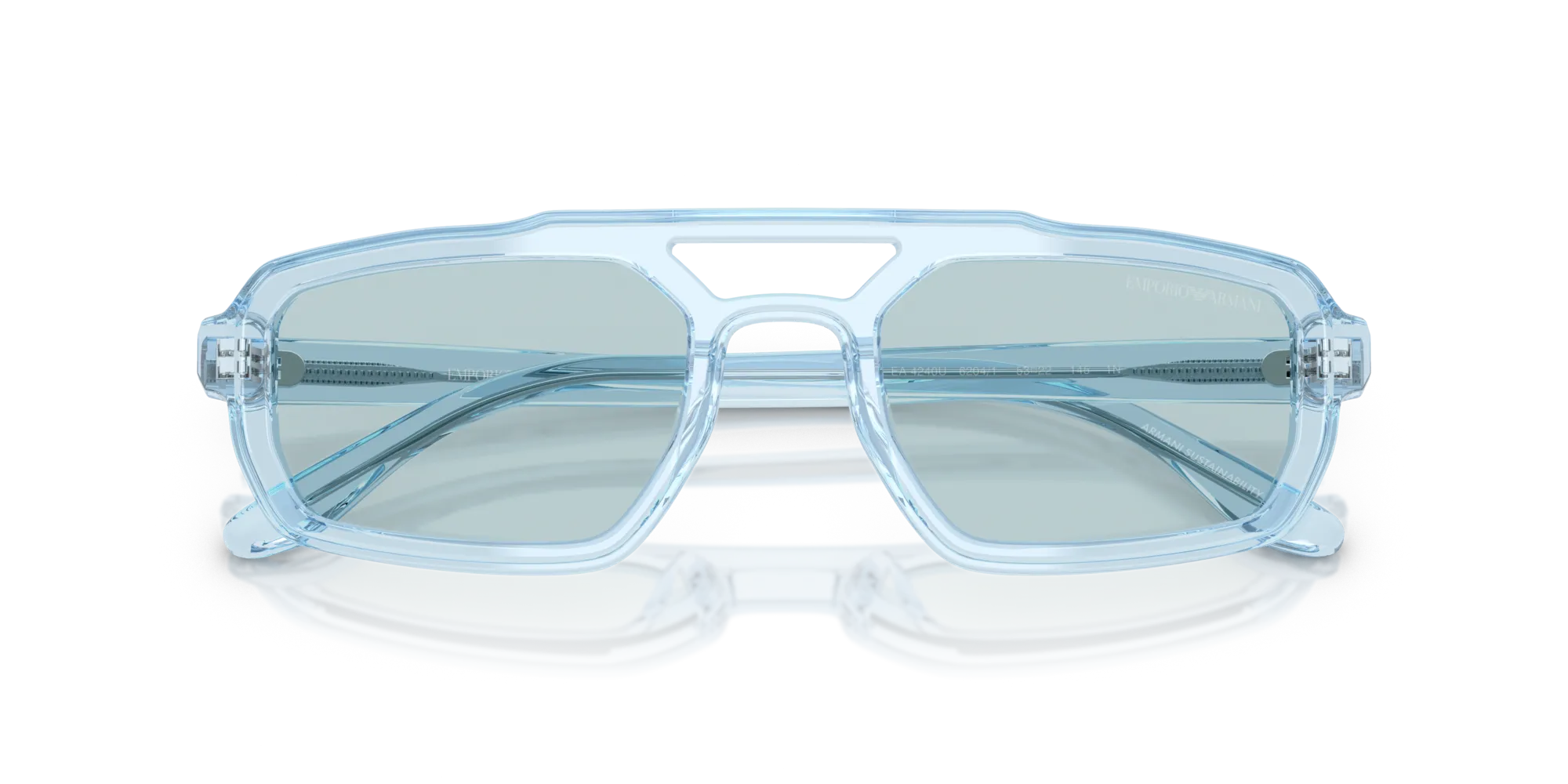 Emporio Armani EA4240U 6204/1 Occhiali da sole Acetato Blu Blu Geometrica Normale - immagine 2