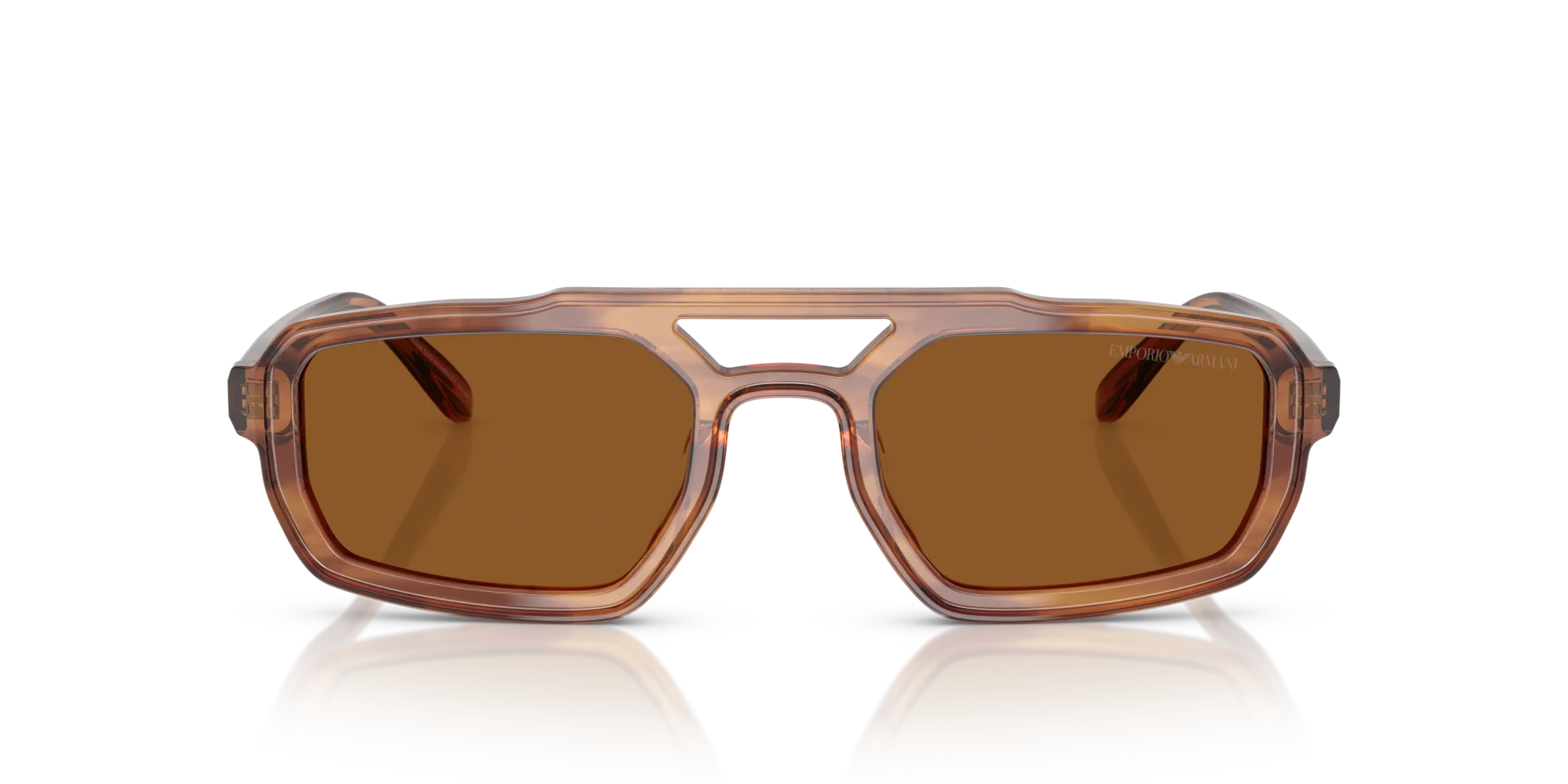 Emporio Armani EA4240U 620373 Occhiali da sole Acetato Marrone Marrone Geometrica Normale - immagine 3