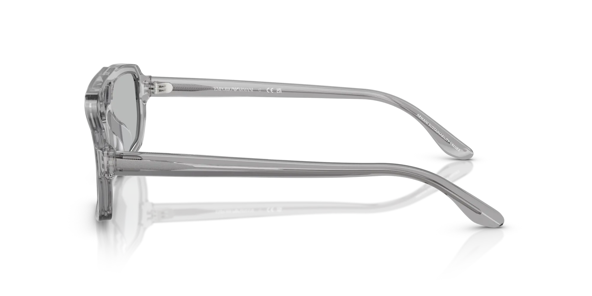 Emporio Armani EA4240U 620287 Occhiali da sole Acetato Grigio Grigio Geometrica Normale - immagine 4