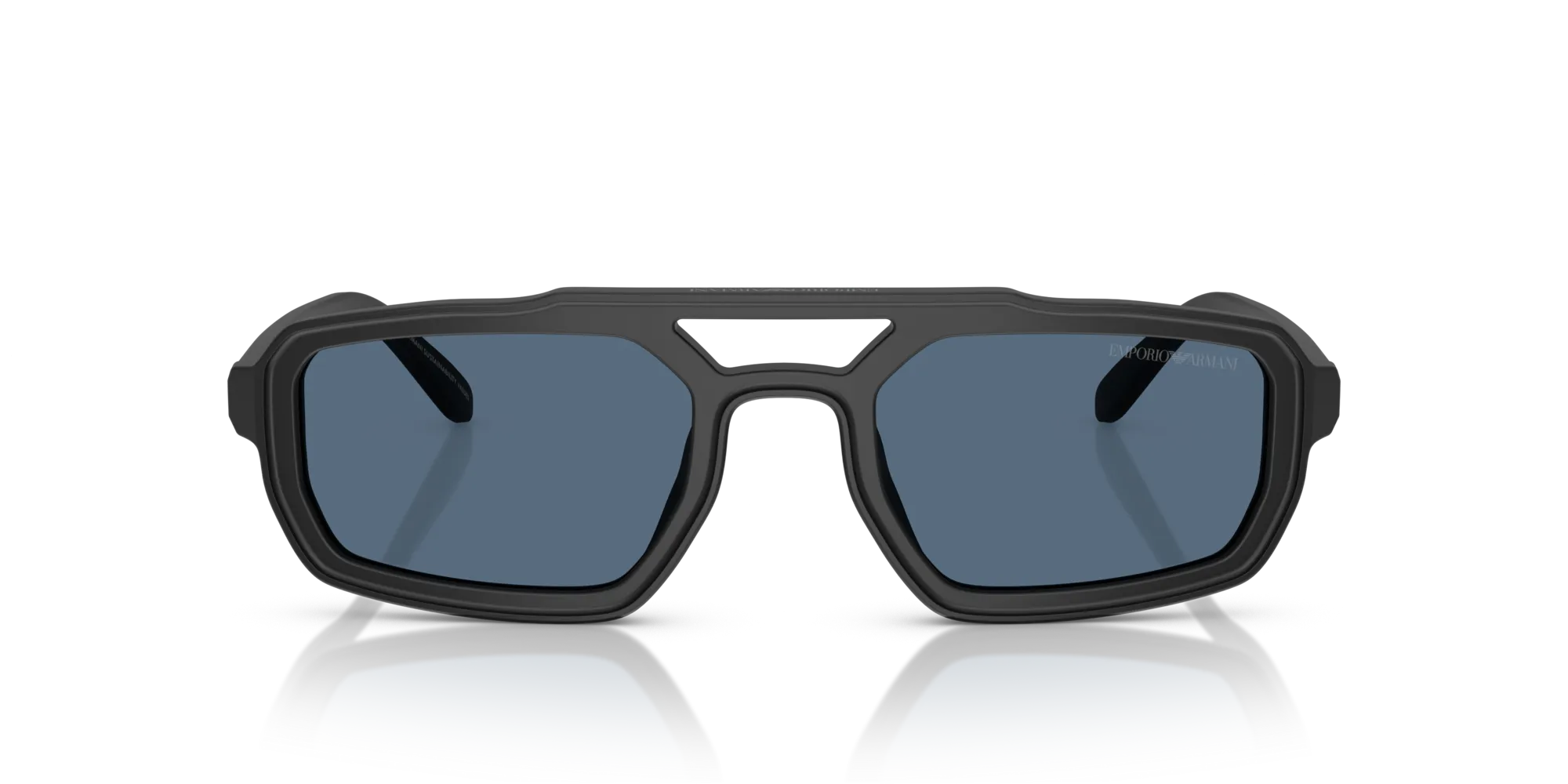 Emporio Armani EA4240U 501787 Occhiali da sole Acetato Nero Blu Geometrica Normale - immagine 3