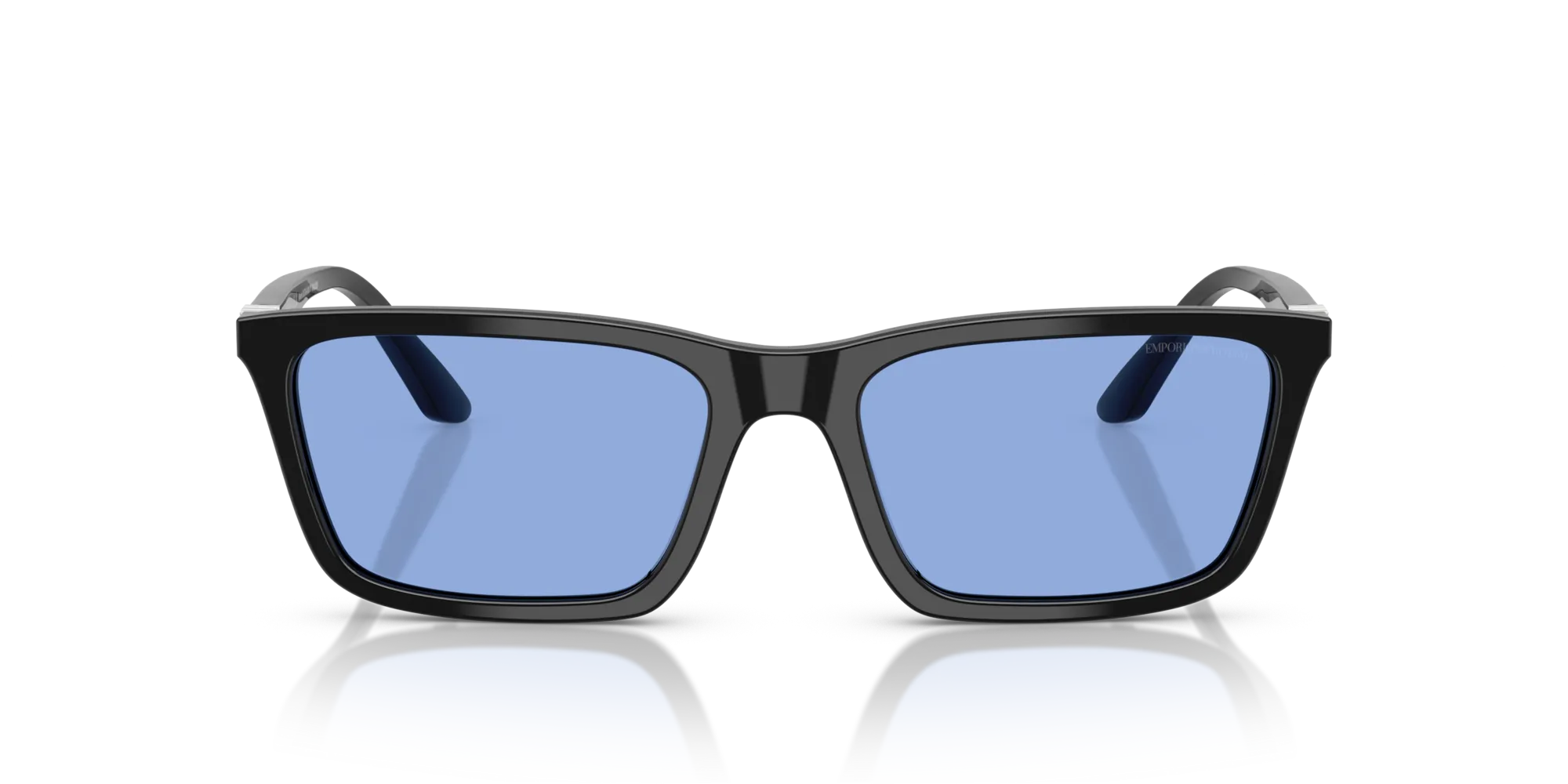 Emporio Armani EA4239U 501780 Occhiali da sole Acetato Nero Blu Squadrata Normale - immagine 3