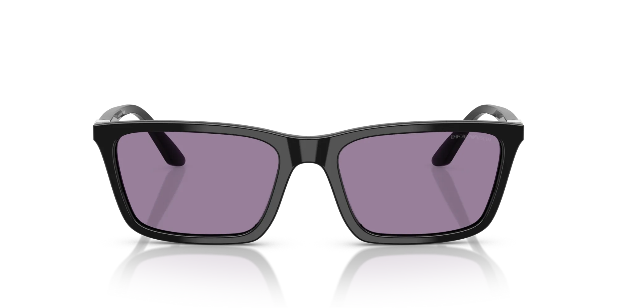 Emporio Armani EA4239U 501769 Occhiali da sole Acetato Nero Viola Squadrata Normale - immagine 3