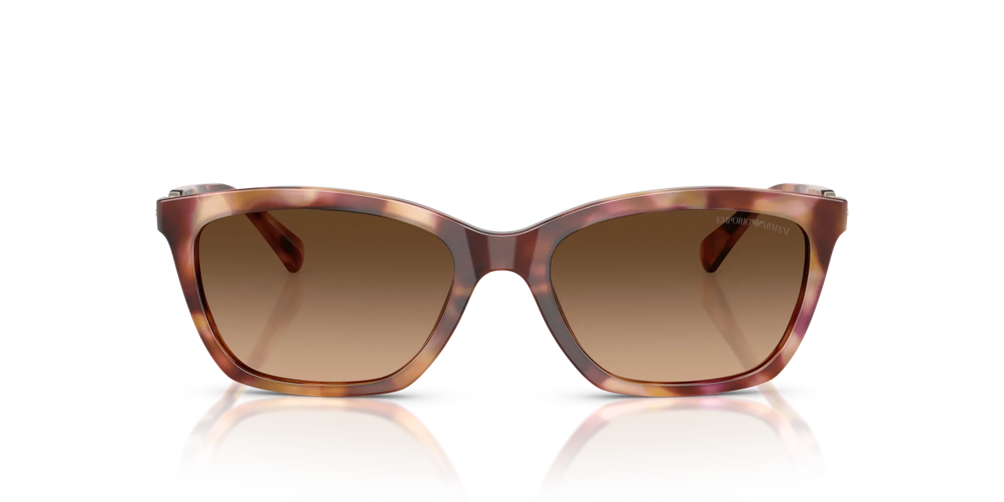 Emporio Armani EA4238 619674 Occhiali da sole Acetato Rosso Marrone Cat Eye Normale Sfumato - immagine 3