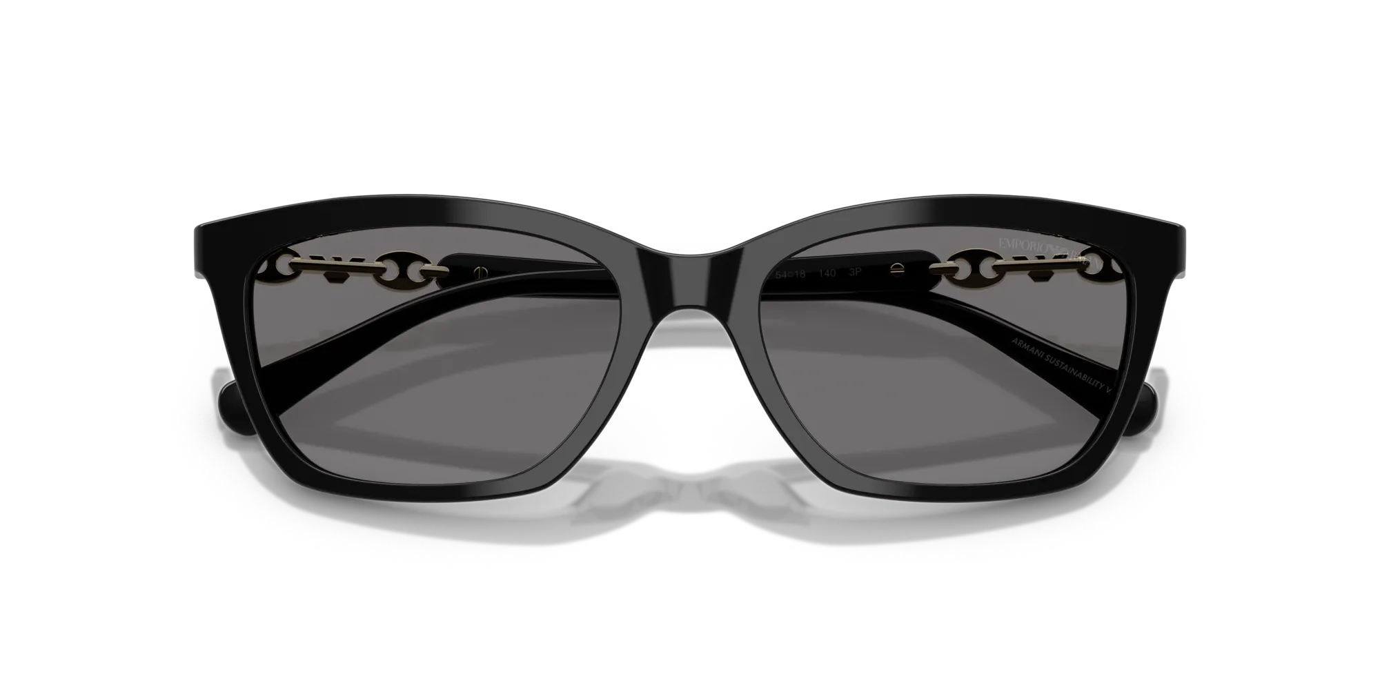 Emporio Armani EA4238 501781 Occhiali da sole Acetato Nero Grigio Cat Eye Polarizzata - immagine 2