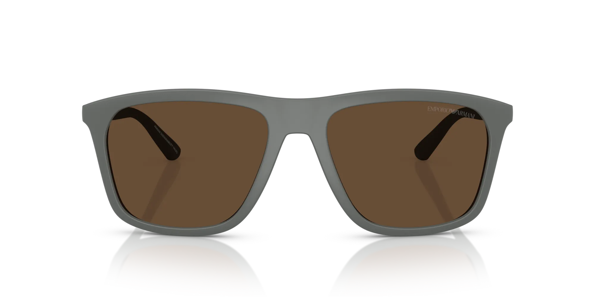 Emporio Armani EA4237 620573 Occhiali da sole Iniettato Grigio Marrone Squadrata Normale - immagine 3