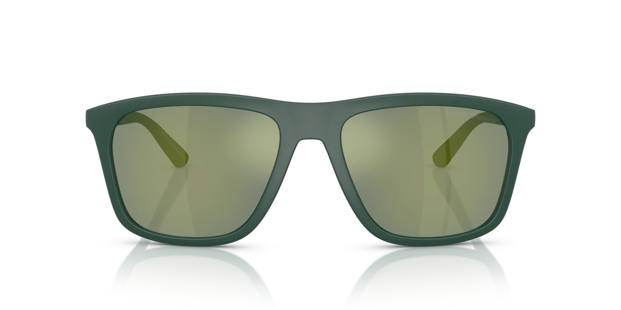 Emporio Armani EA4237 61906R Occhiali da sole Iniettato Verde Grigio Squadrata Specchiate - immagine 3
