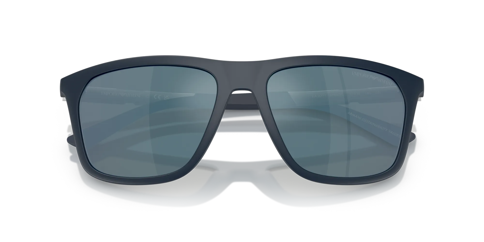 Emporio Armani EA4237 618925 Occhiali da sole Iniettato Blu Grigio Squadrata Normale - immagine 2