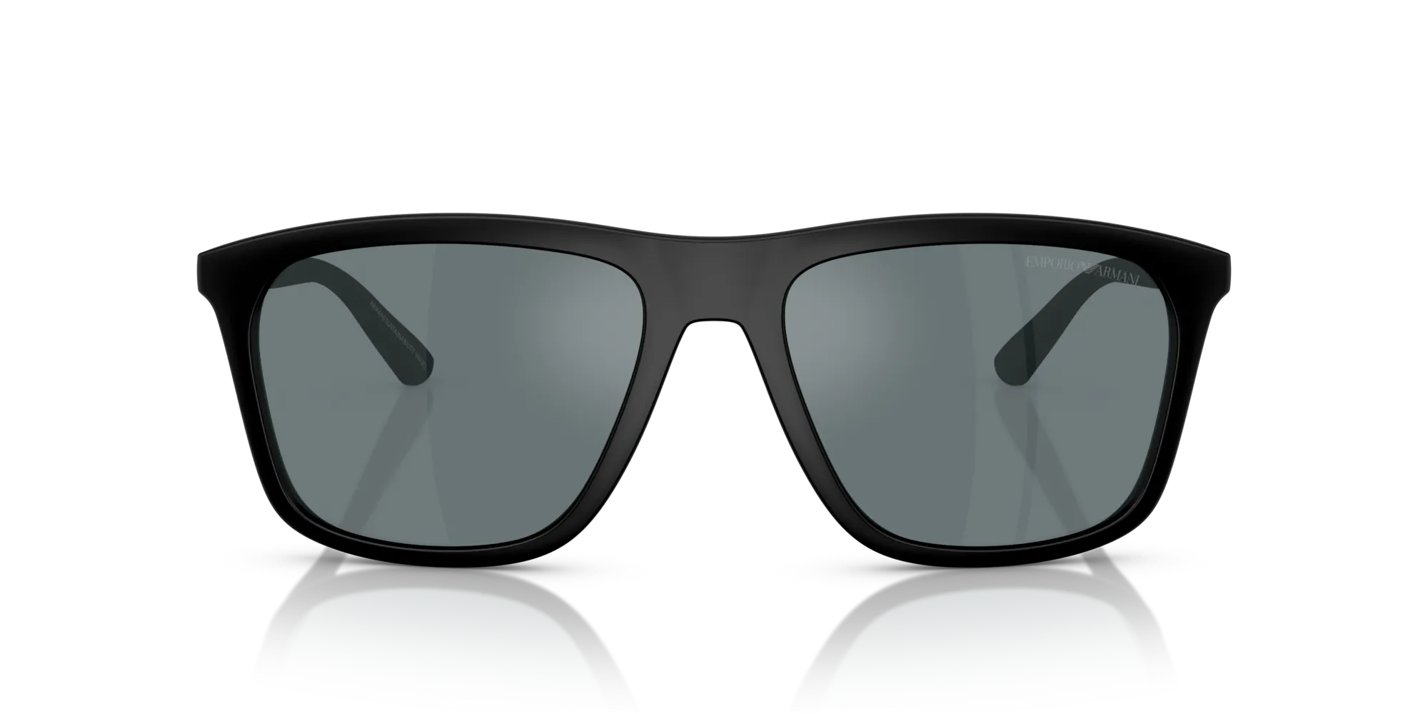 Emporio Armani EA4237 50016G Occhiali da sole Iniettato Nero Grigio Squadrata Specchiate - immagine 3