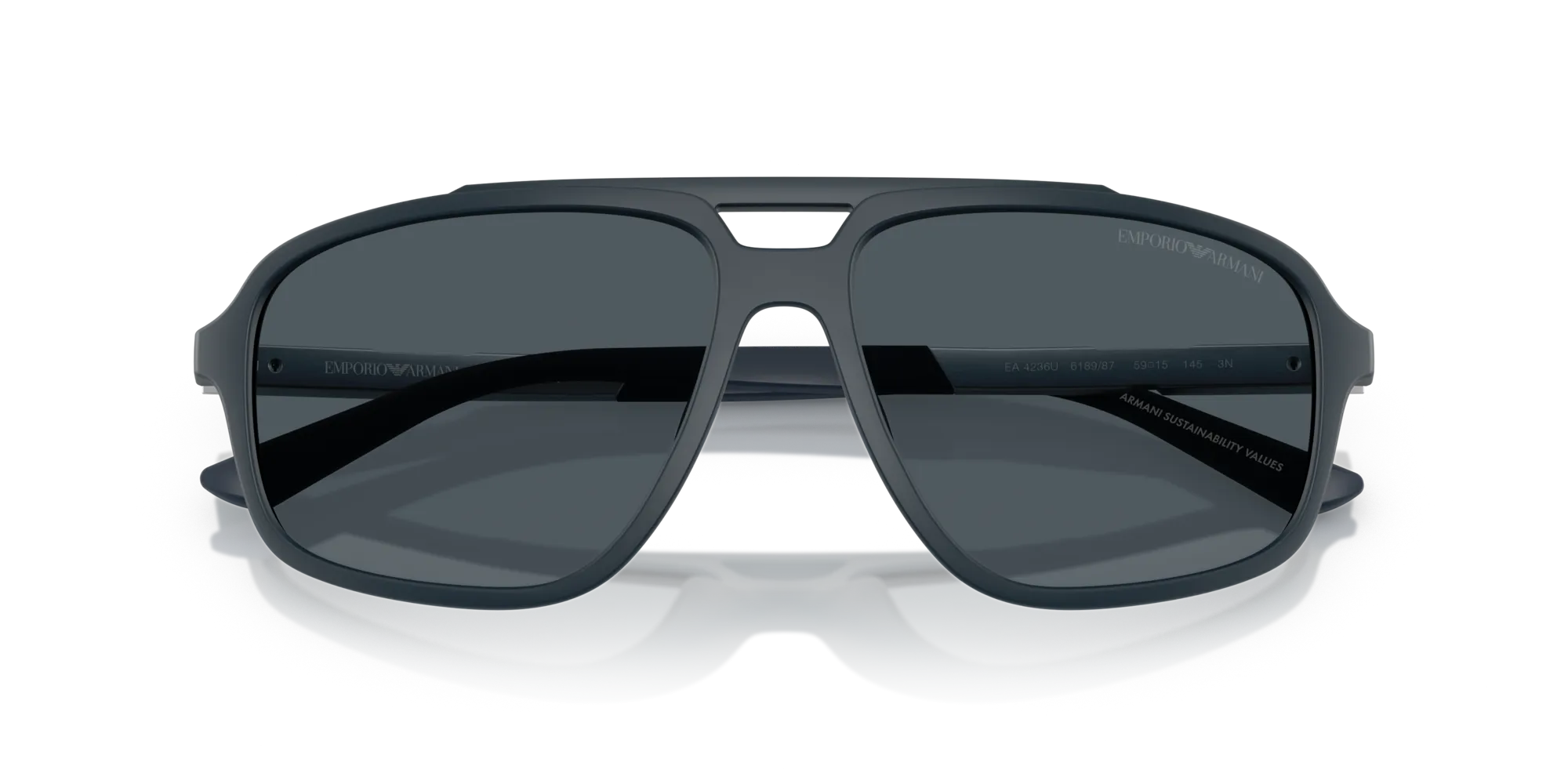 Emporio Armani EA4236U 618987 Occhiali da sole Iniettato Blu Blu Pilot Normale - immagine 2