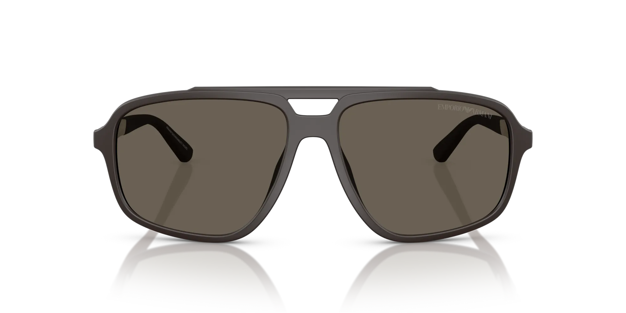 Emporio Armani EA4236U 6186/3 Occhiali da sole Iniettato Marrone Marrone Pilot Normale - immagine 3
