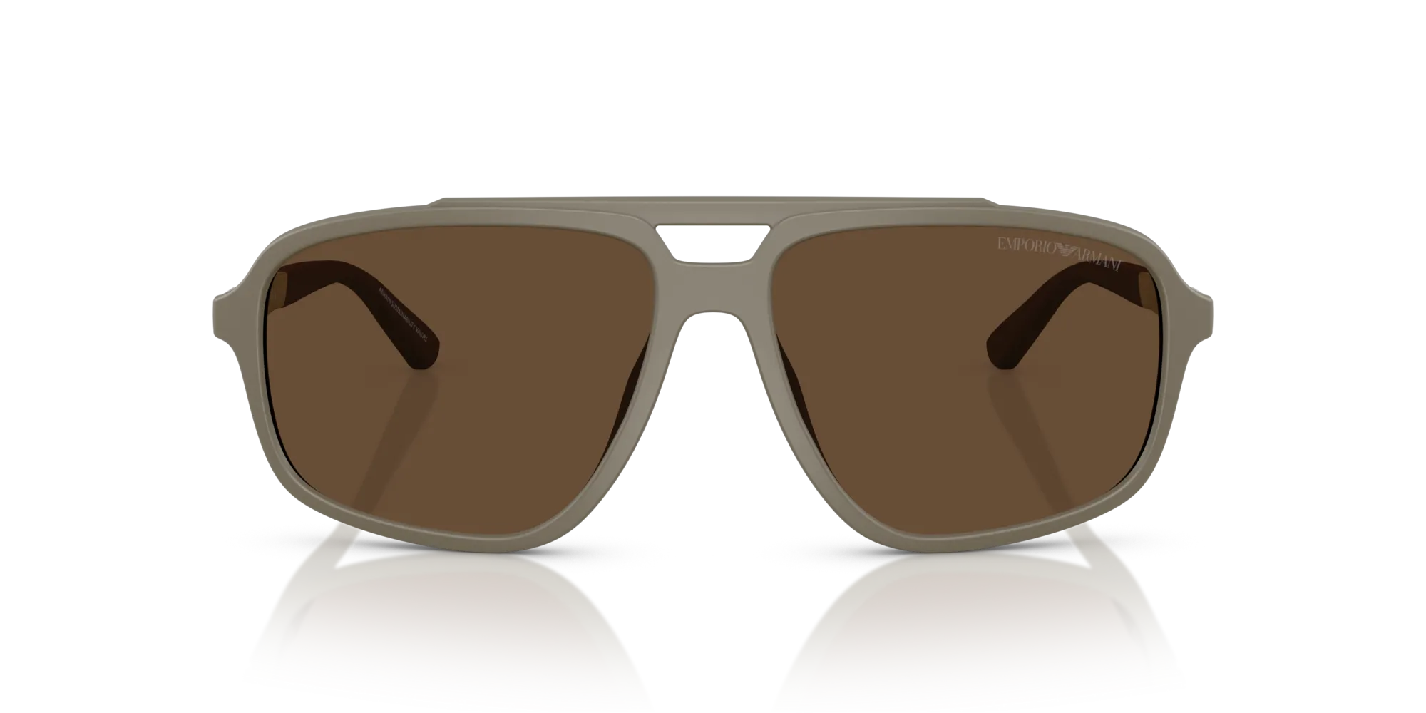 Emporio Armani EA4236U 543773 Occhiali da sole Iniettato Marrone Marrone Pilot Normale - immagine 3