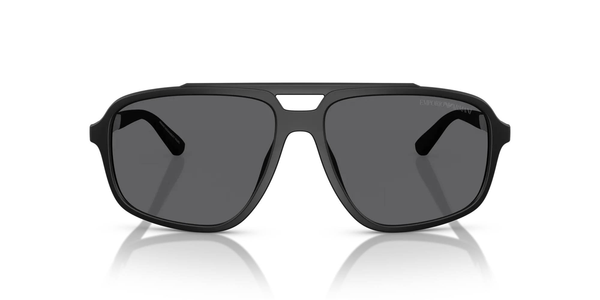 Emporio Armani EA4236U 5001T3 Occhiali da sole Iniettato Nero Grigio Pilot Polarizzata - immagine 3