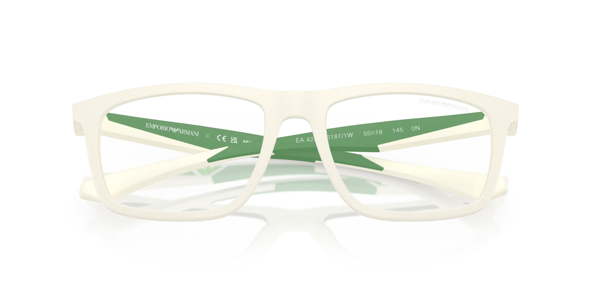 Emporio Armani EA4235 61871W Occhiali da sole Iniettato Bianco Trasparente Squadrata Normale - immagine 2