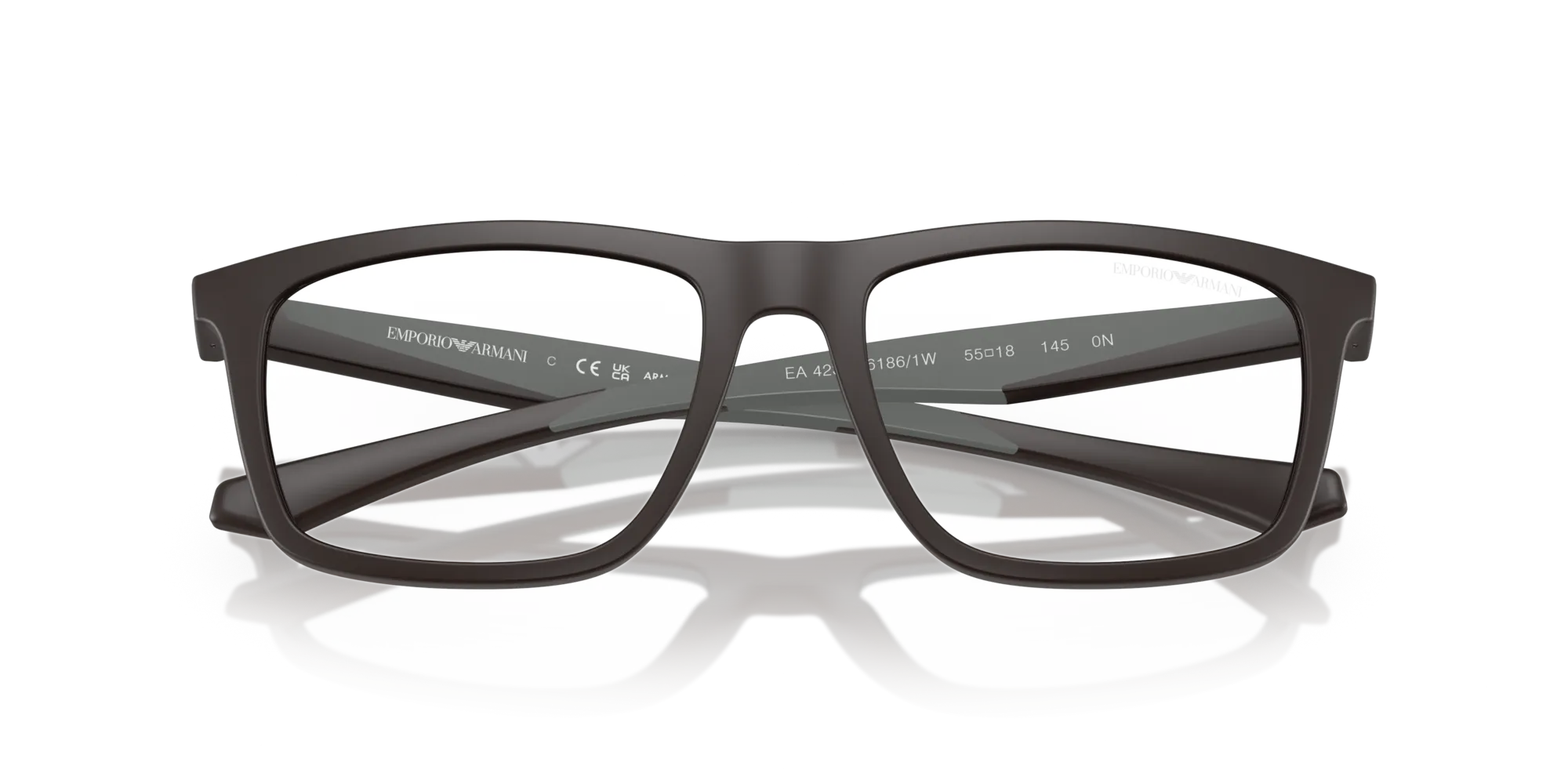 Emporio Armani EA4235 61861W Occhiali da sole Iniettato Marrone Trasparente Squadrata Normale - immagine 2