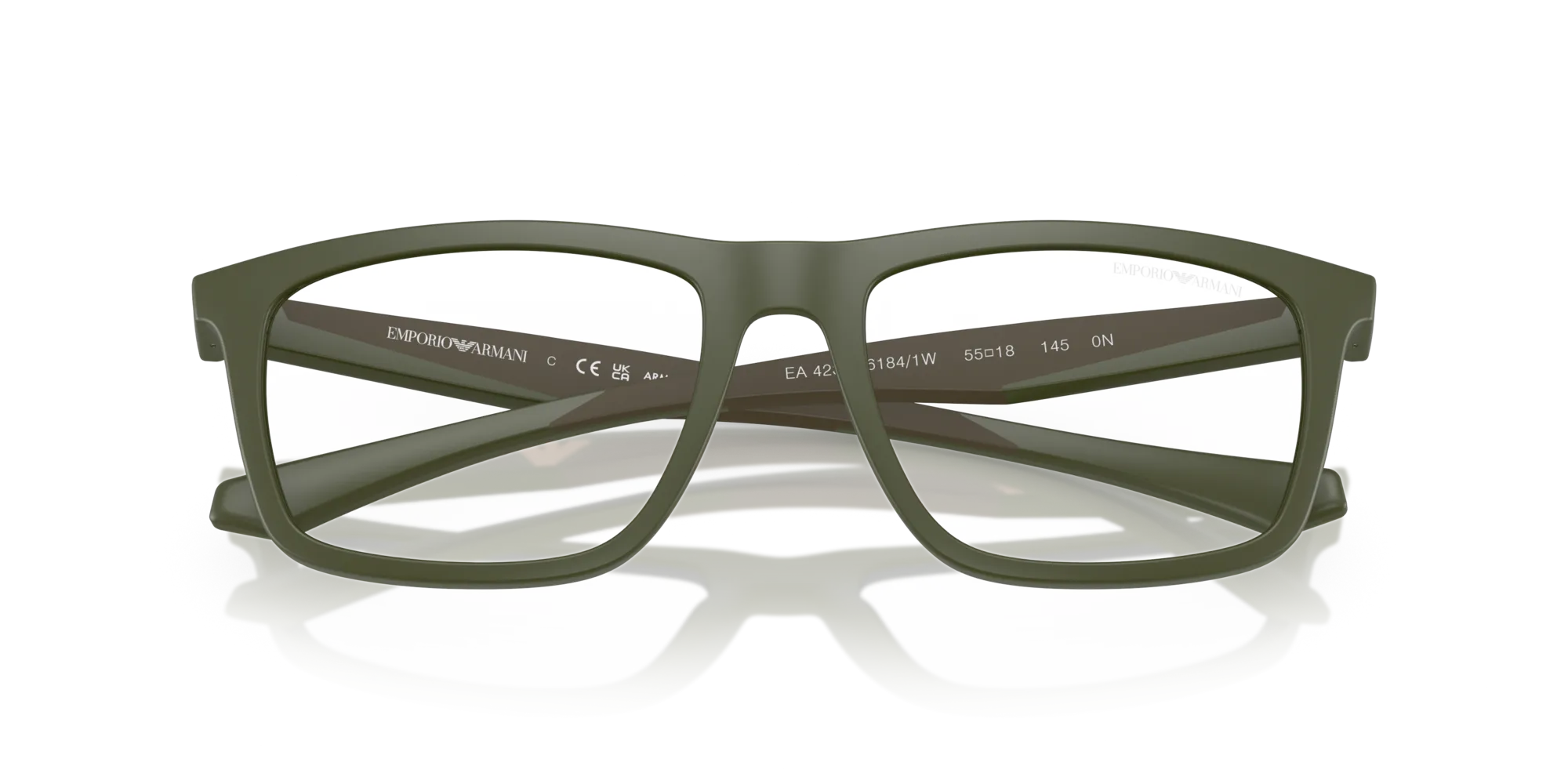 Emporio Armani EA4235 61841W Occhiali da sole Iniettato Verde Trasparente Squadrata Normale - immagine 2