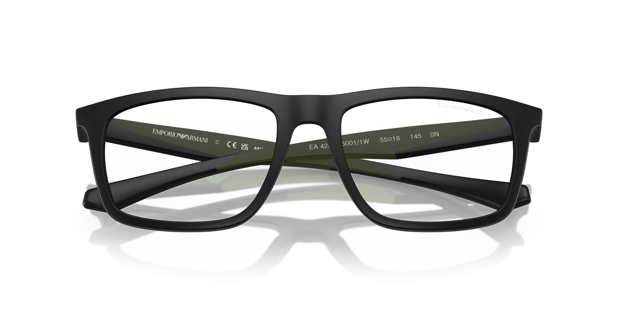 Emporio Armani EA4235 50011W Occhiali da sole Iniettato Nero Trasparente Squadrata Normale - immagine 2