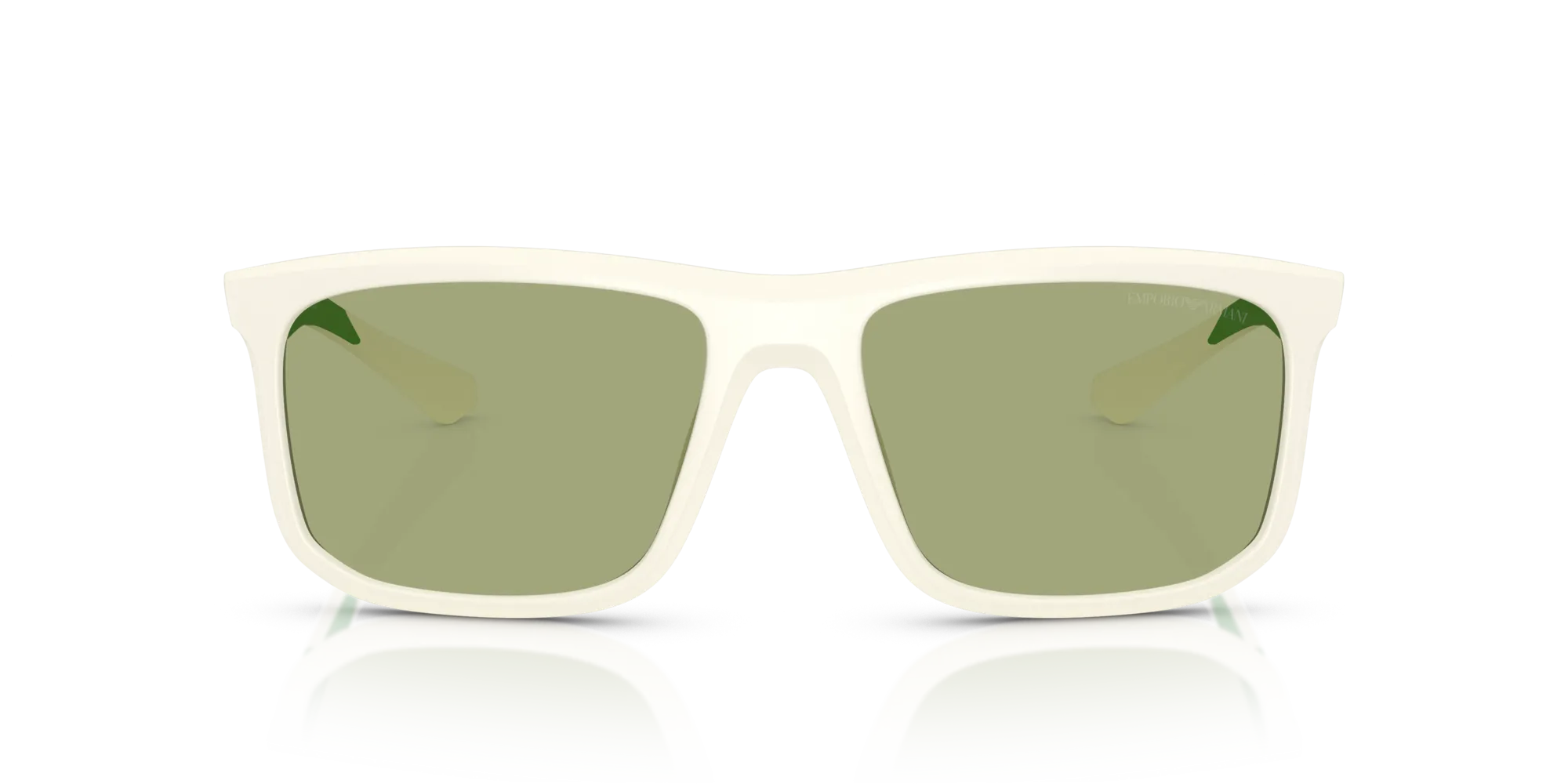 Emporio Armani EA4234U 618782 Occhiali da sole Iniettato Bianco Verde Squadrata Normale - immagine 3