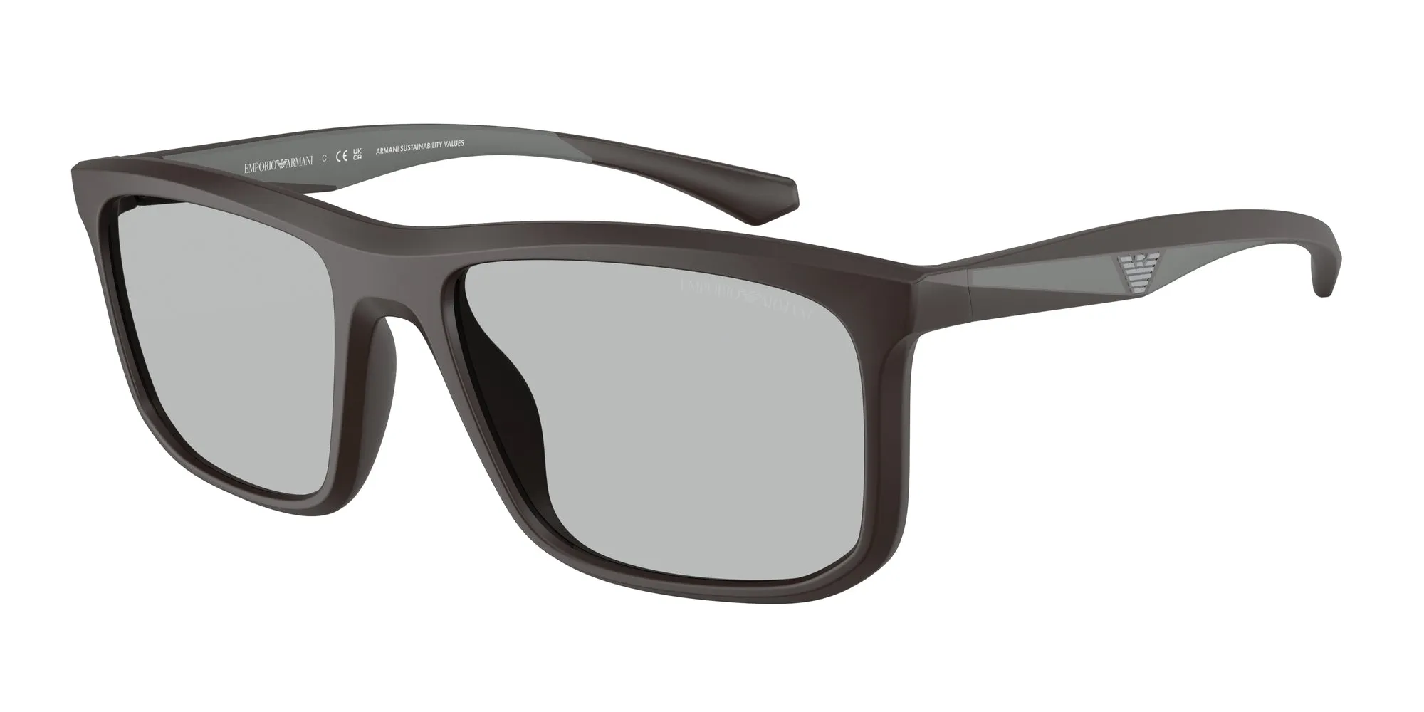 Emporio Armani EA4234U 618687 Occhiali da sole Iniettato Marrone Grigio Squadrata Normale - immagine 1