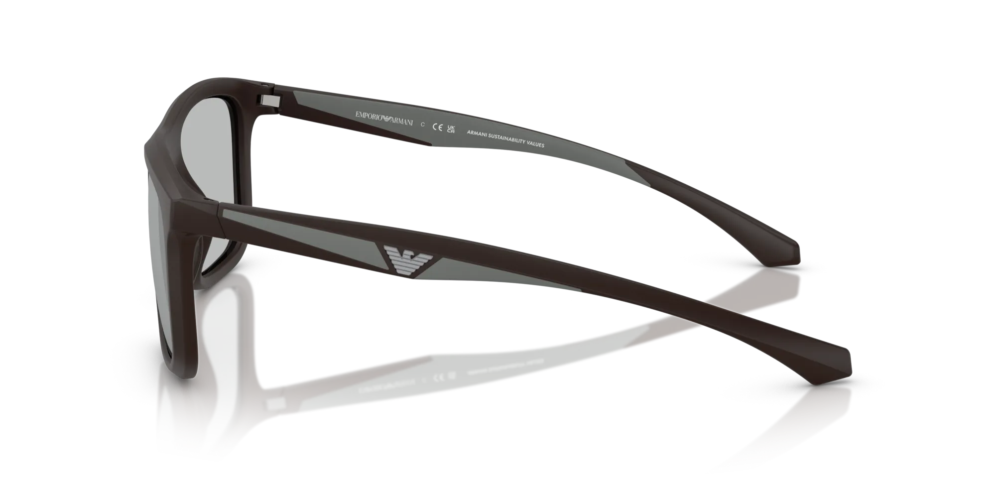Emporio Armani EA4234U 618687 Occhiali da sole Iniettato Marrone Grigio Squadrata Normale - immagine 4