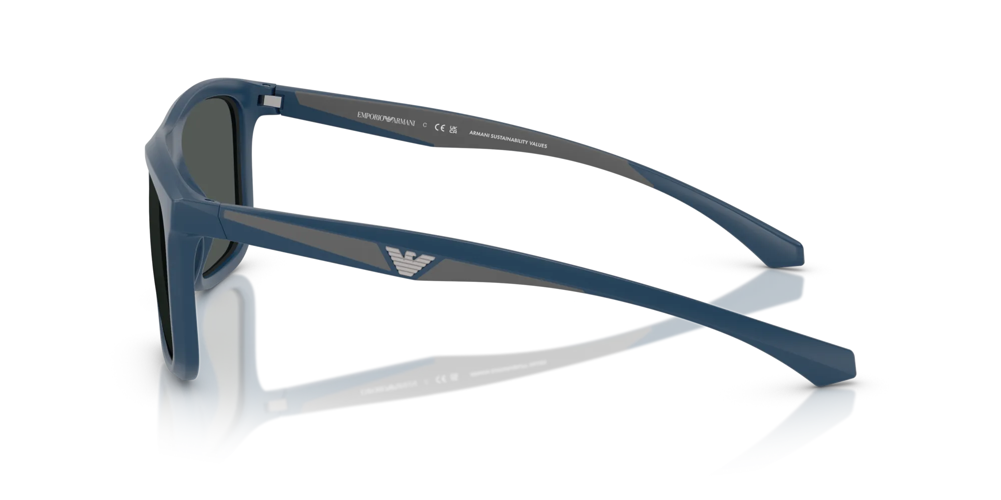 Emporio Armani EA4234U 618587 Occhiali da sole Iniettato Blu Grigio Squadrata Normale - immagine 4