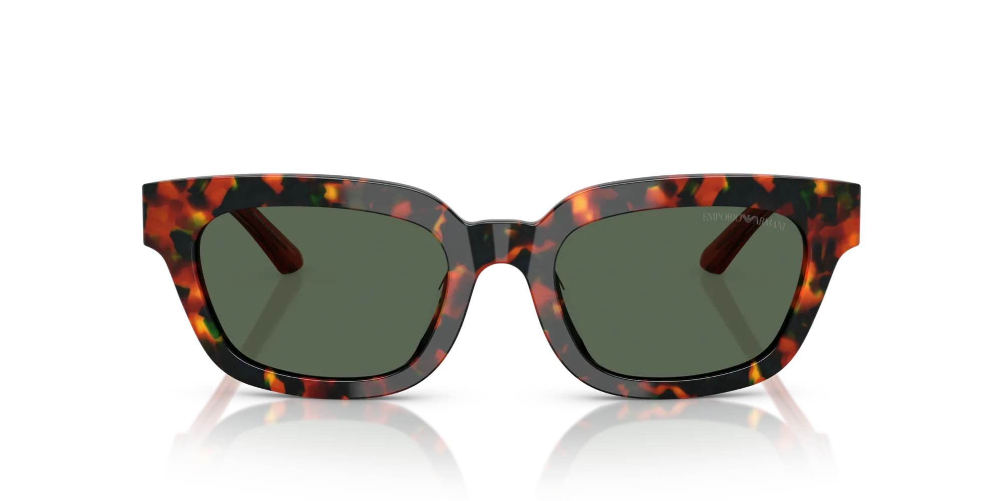 Emporio Armani EA4233U 618271 Occhiali da sole Acetato Tartaruga Verde Geometrica Normale - immagine 3