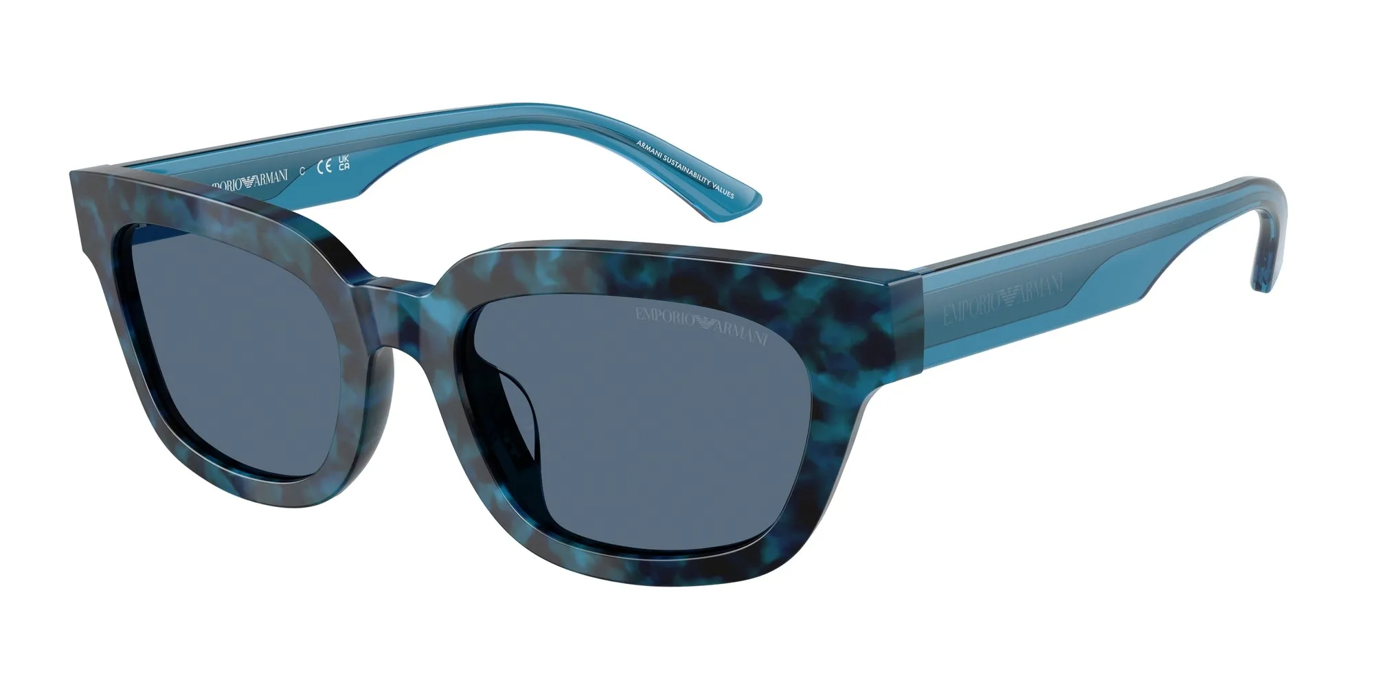 Emporio Armani EA4233U 618080 Occhiali da sole Acetato Blu Blu Geometrica Normale - immagine 1