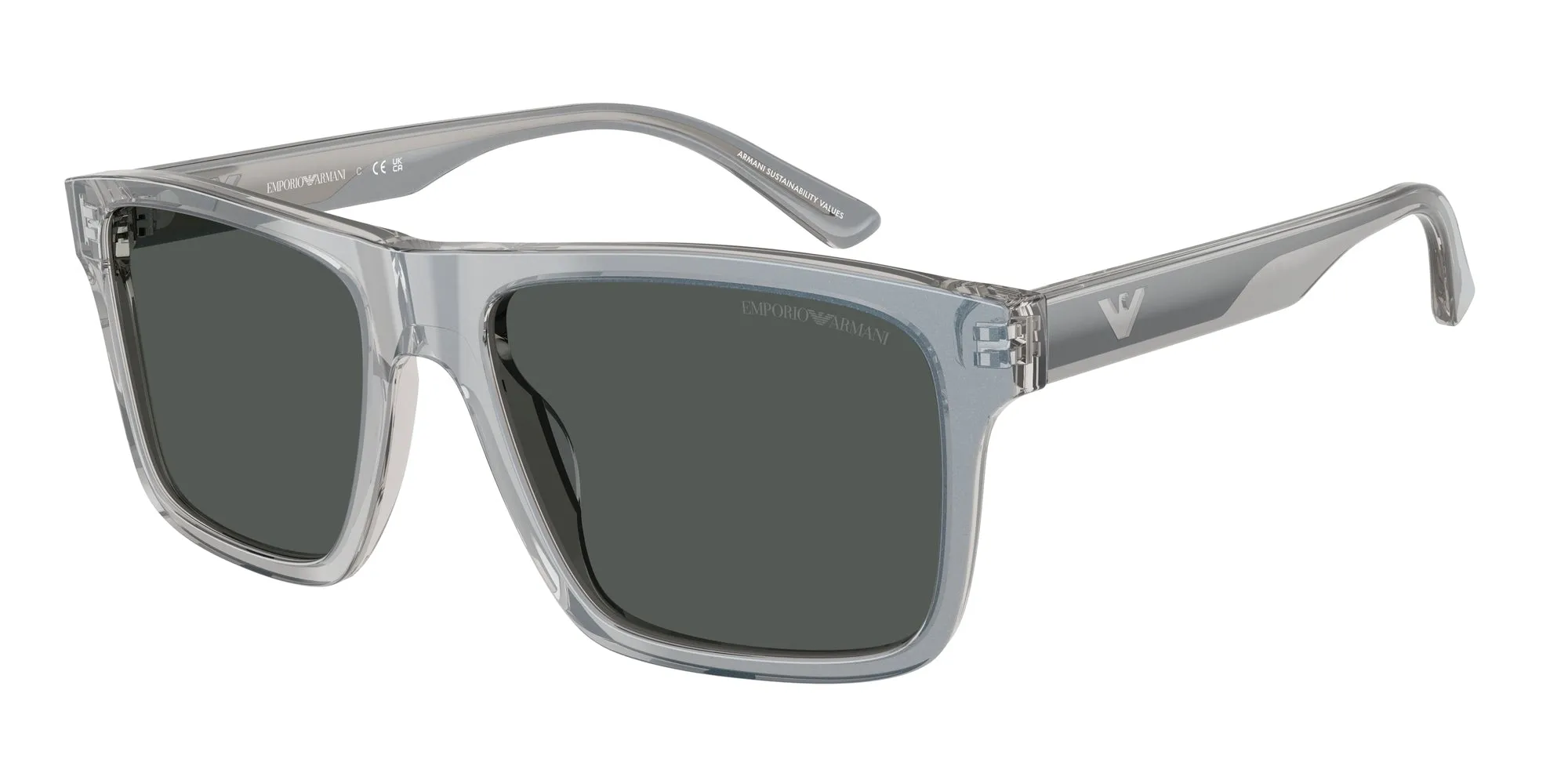 Emporio Armani EA4232 617787 Occhiali da sole Acetato Grigio Grigio Squadrata Normale - immagine 1