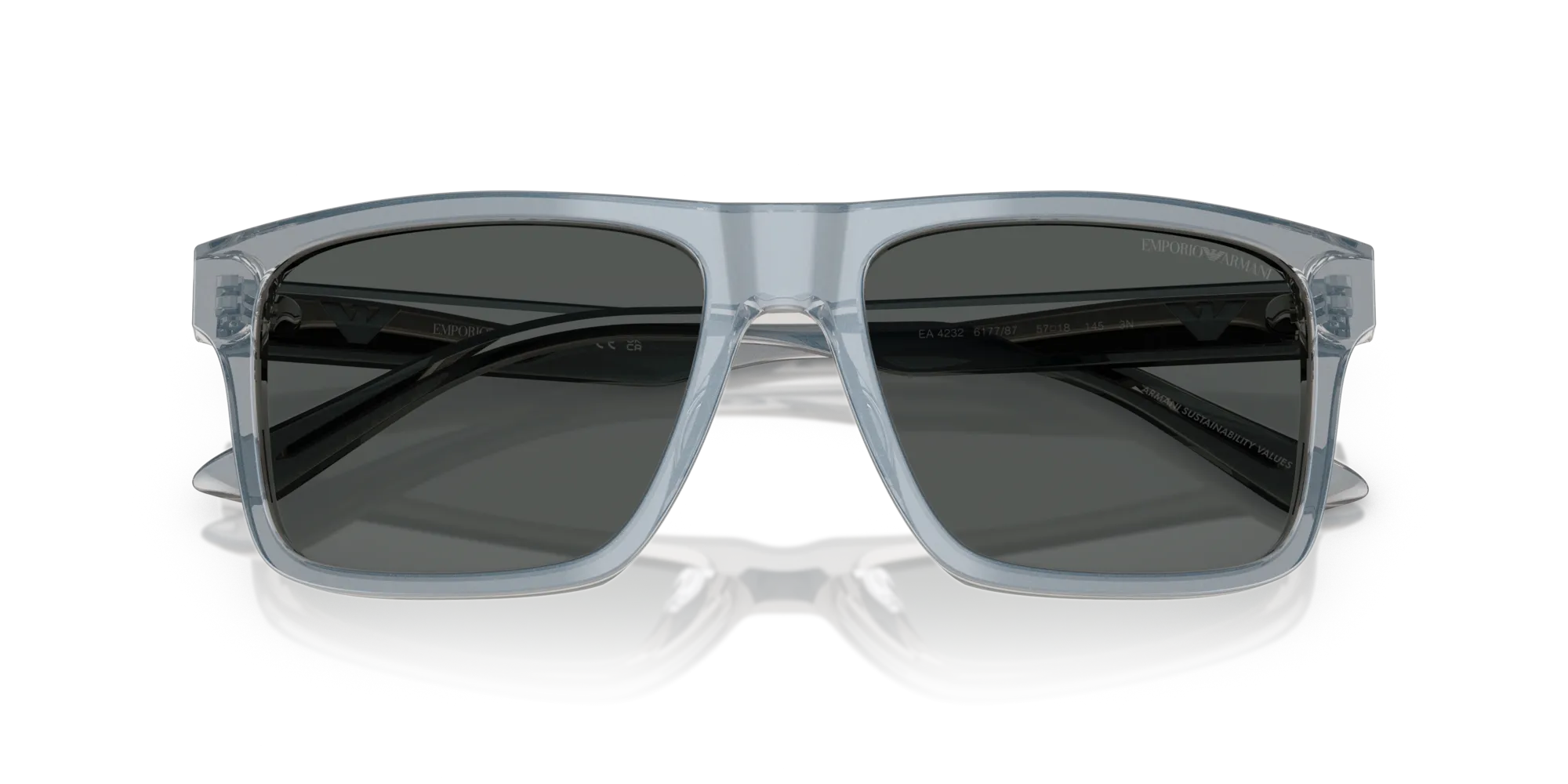 Emporio Armani EA4232 617787 Occhiali da sole Acetato Grigio Grigio Squadrata Normale - immagine 2