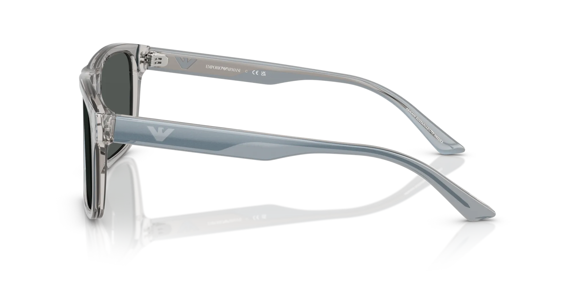 Emporio Armani EA4232 617787 Occhiali da sole Acetato Grigio Grigio Squadrata Normale - immagine 4