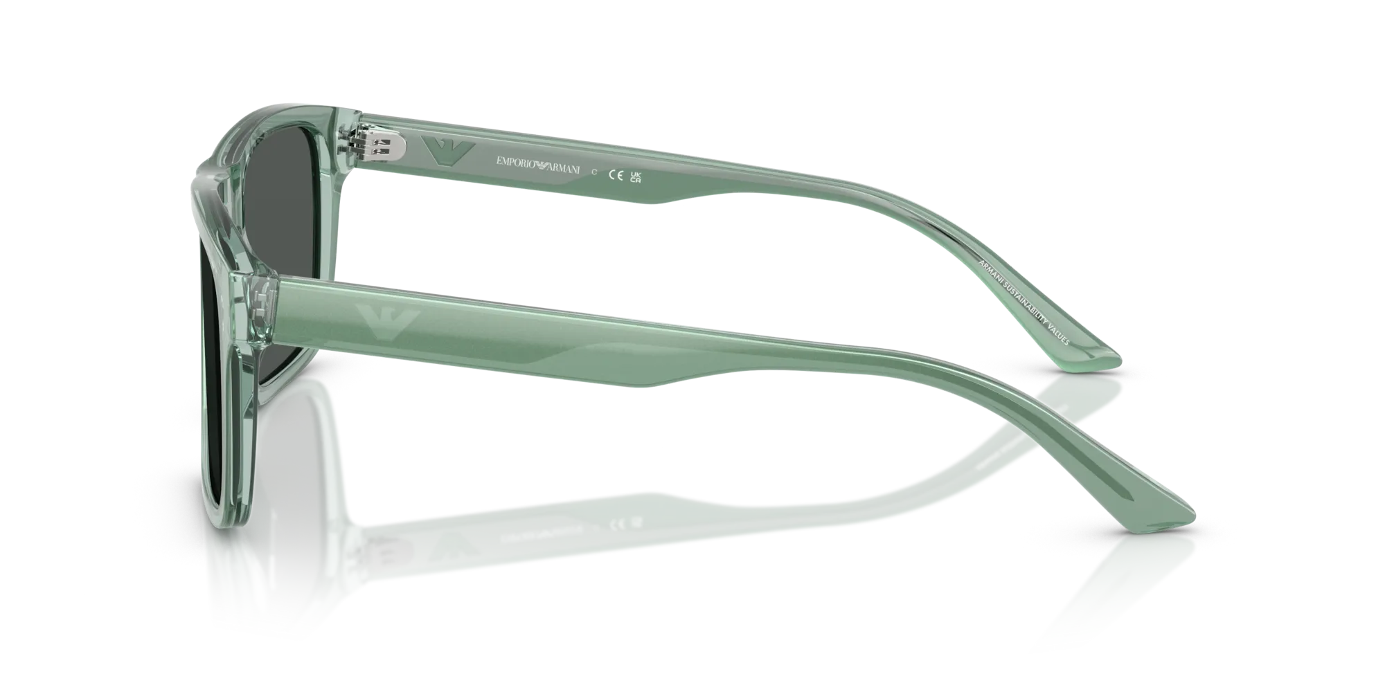 Emporio Armani EA4232 617687 Occhiali da sole Acetato Verde Grigio Squadrata Normale - immagine 4
