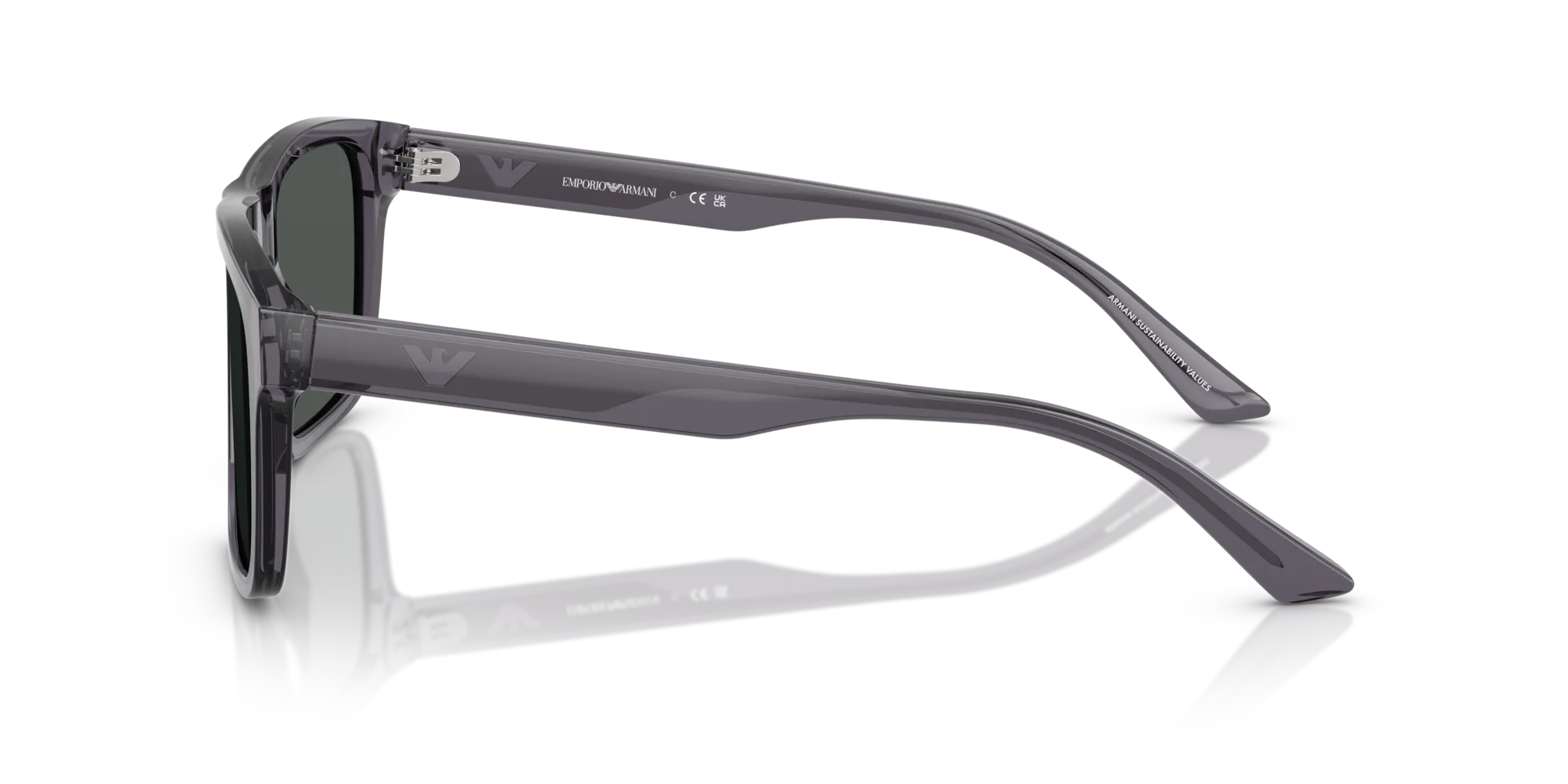 Emporio Armani EA4232 610687 Occhiali da sole Acetato Grigio Grigio Squadrata Normale - immagine 4